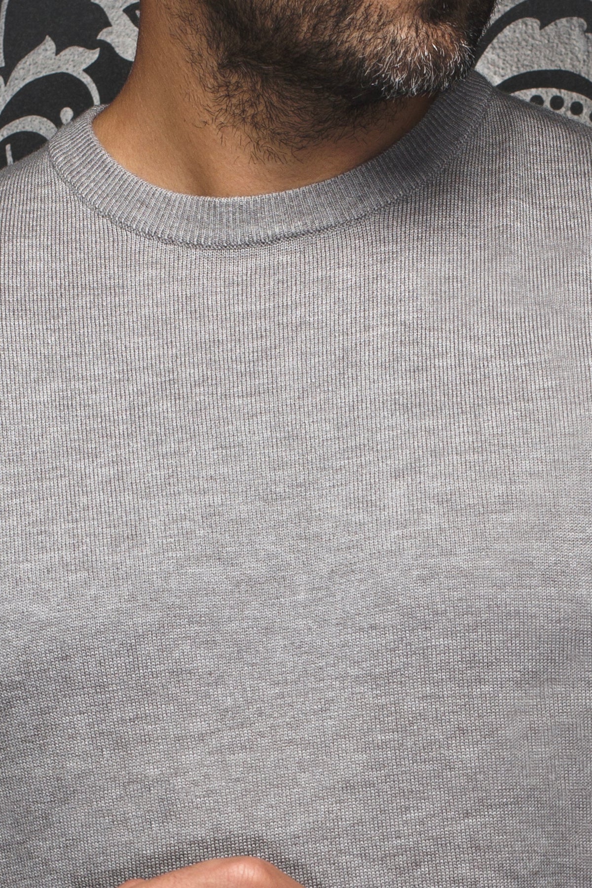 JERSEY DE LANA MERINO | MARINI, gris medio