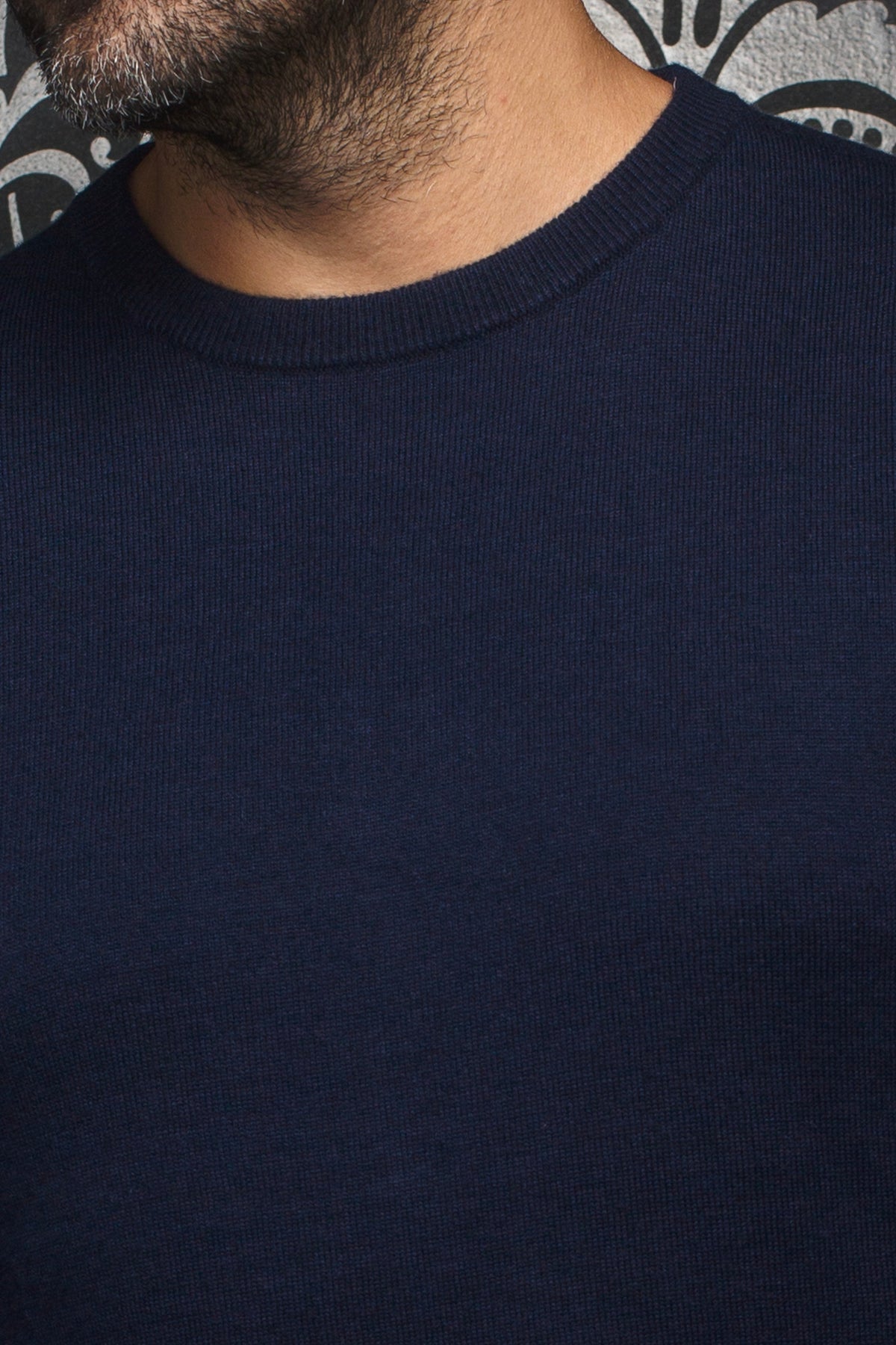 JERSEY DE LANA MERINO | MARINI, azul marino