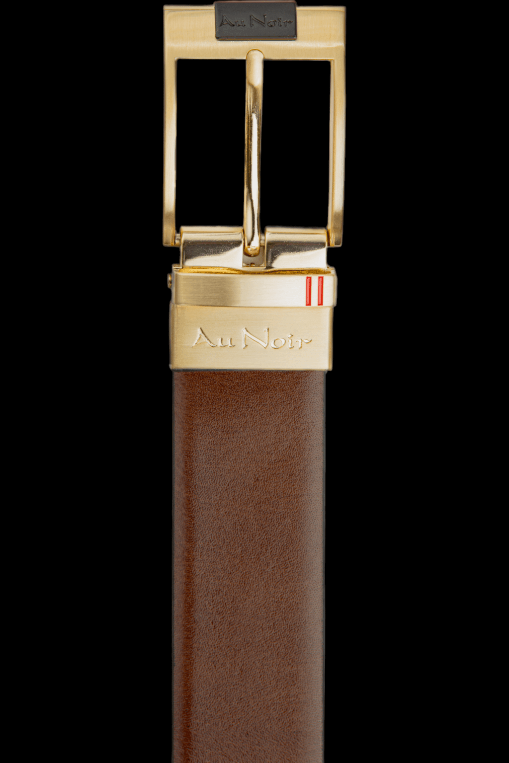 CEINTURE RÉVERSIBLE | DESOTO GOLD, noir-brun - AU NOIR
