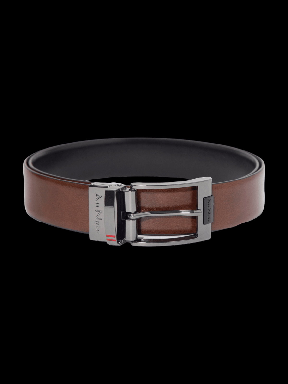CEINTURE RÉVERSIBLE | DESOTO GUNMETAL, noir-brun - AU NOIR