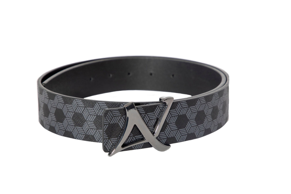 CEINTURE RÉVERSIBLE | SHELBY GUNMETAL, black - AU NOIR