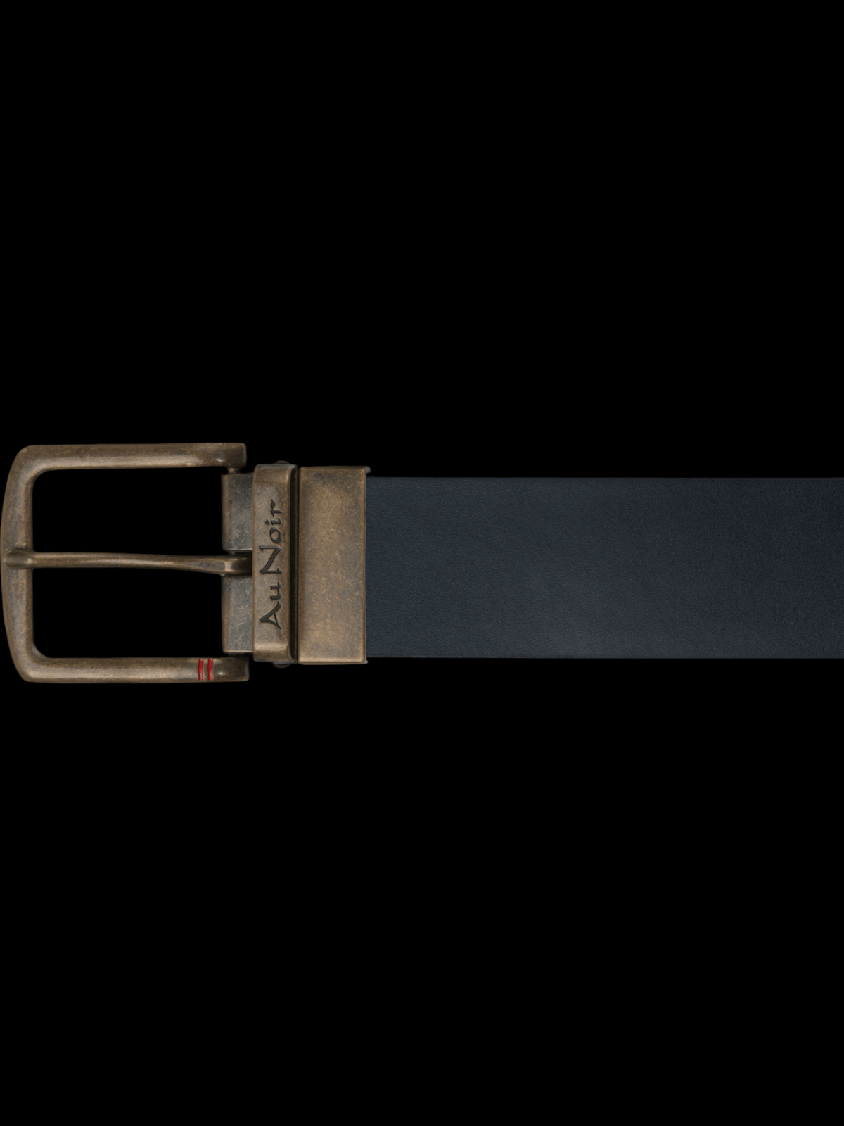 REVERSIBLE BELT | STRAUSS BRASS, tan - navy - AU NOIR