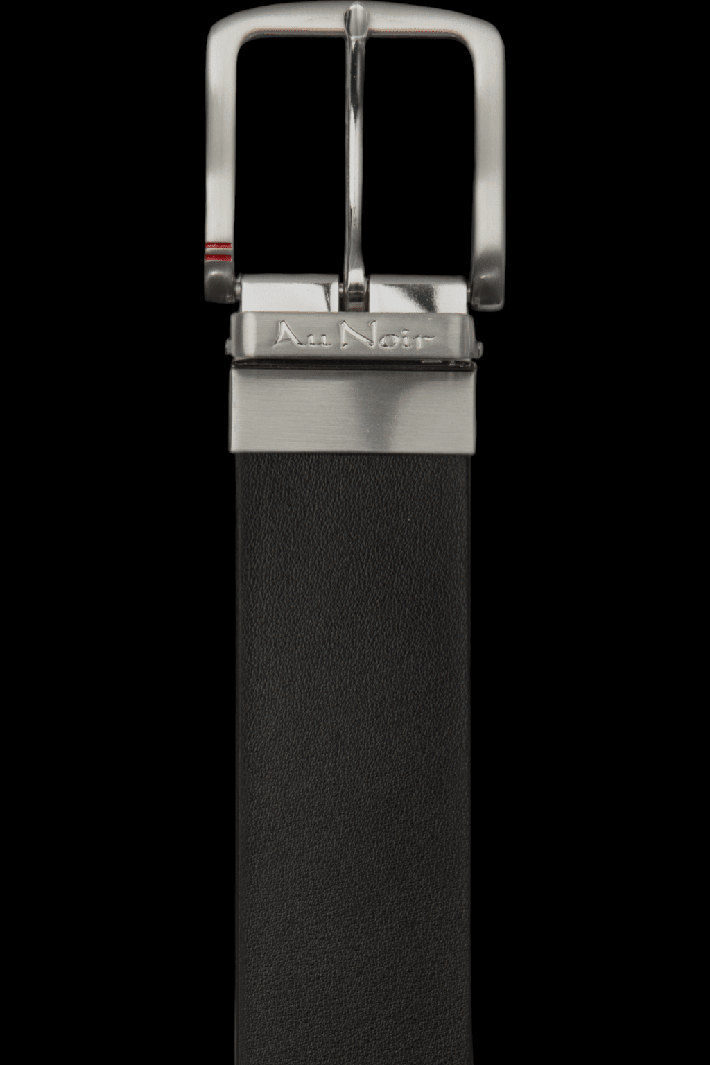 CEINTURE RÉVERSIBLE | STRAUSS BRUSHED NICKLE, noir-brun - AU NOIR