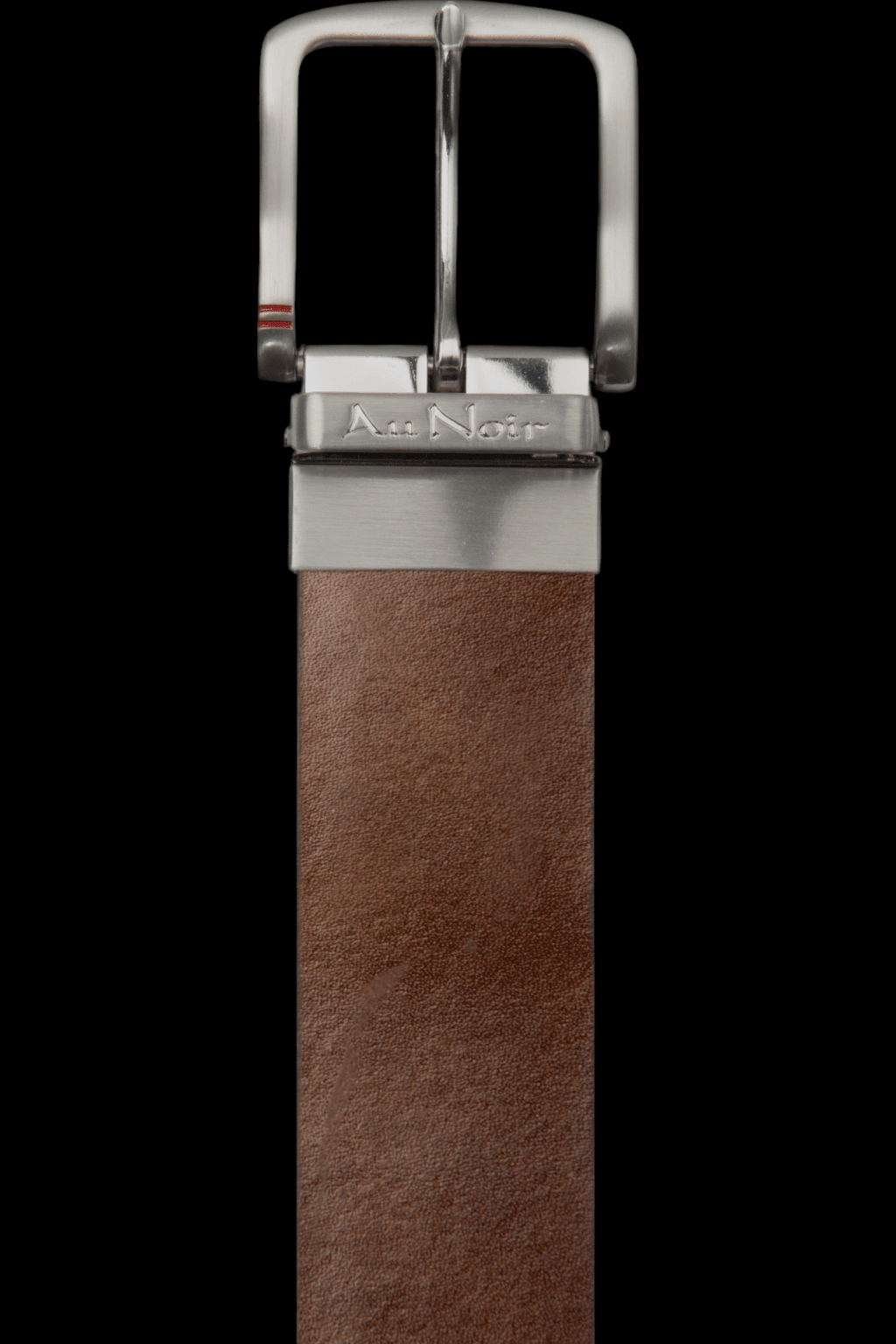 CEINTURE RÉVERSIBLE | STRAUSS BRUSHED NICKLE, tan-navy - AU NOIR