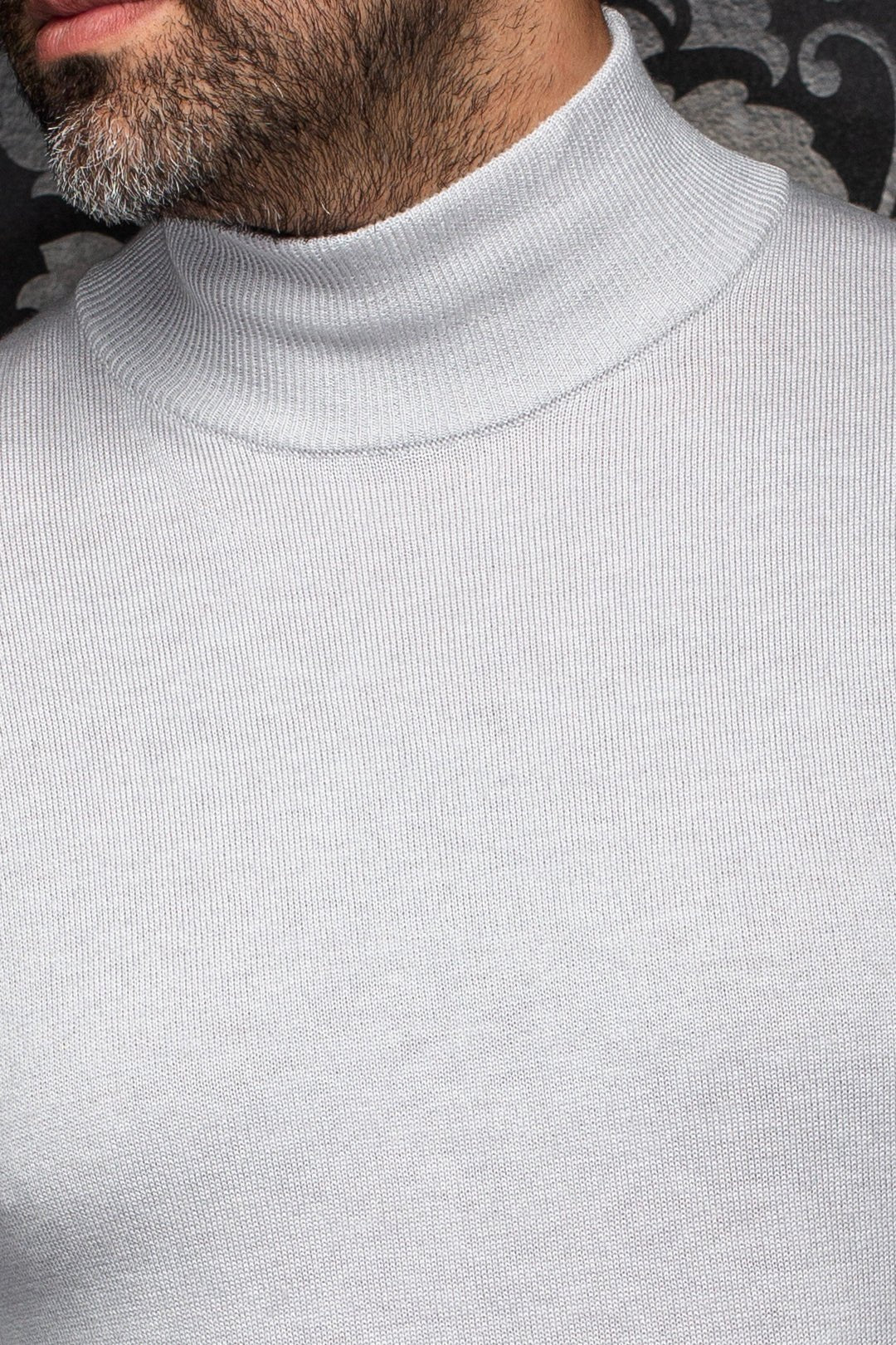 CHANDAIL EN LAINE MÉRINOS | BORGANES, Light Grey - AU NOIR