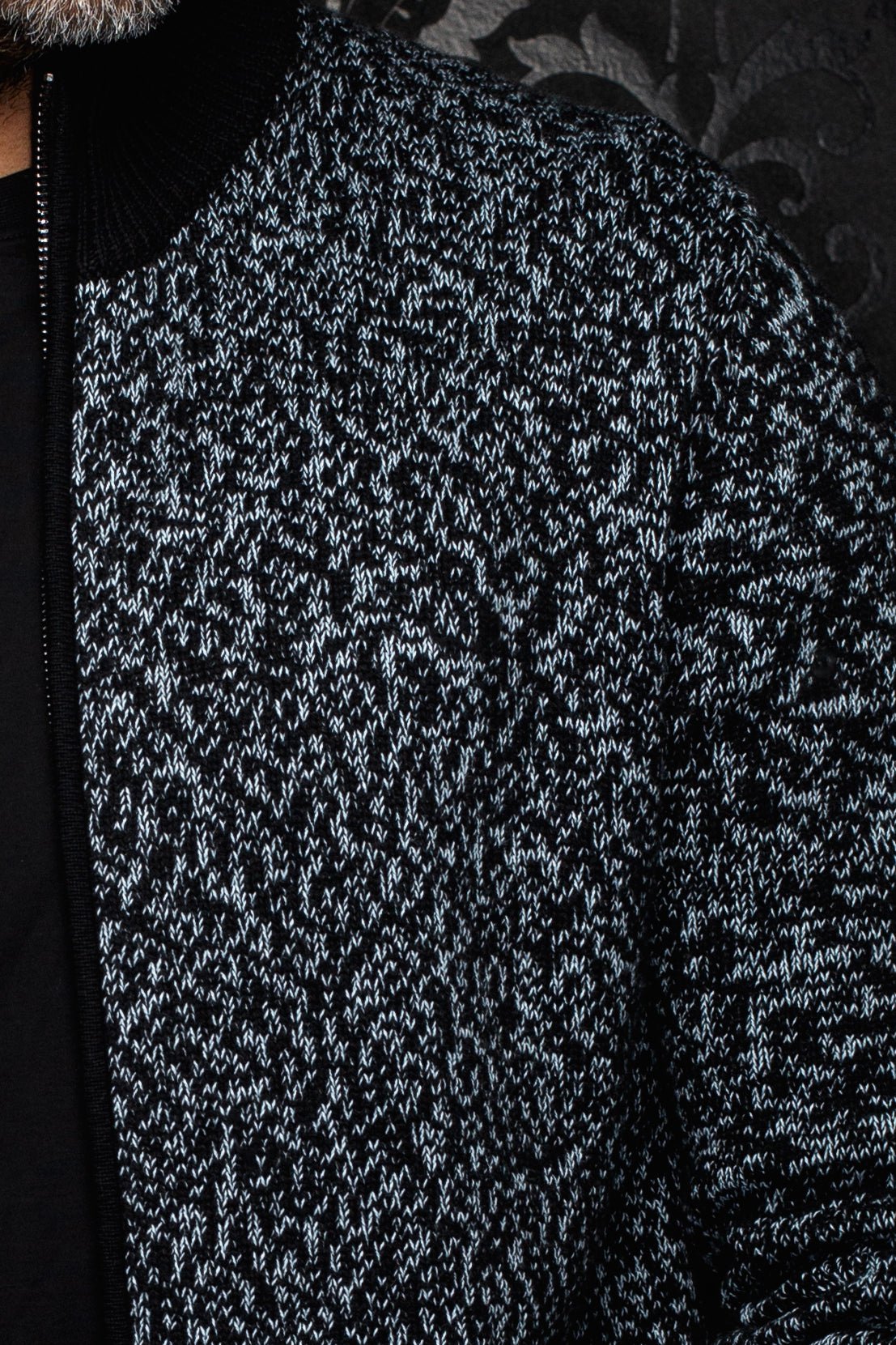 CHANDAIL EN LAINE MÉRINOS | DOPPER, Black Blue - AU NOIR