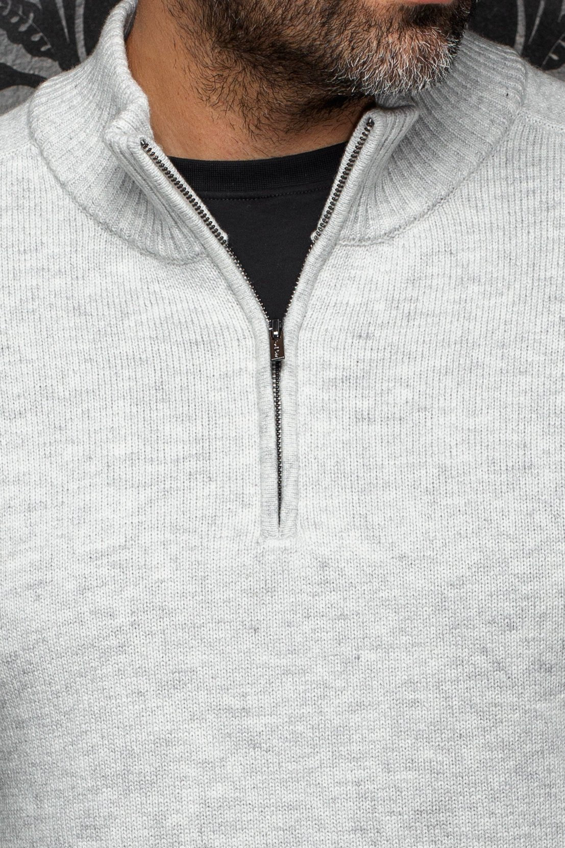CHANDAIL EN LAINE MÉRINOS | MEADOWVALE, Light grey - AU NOIR
