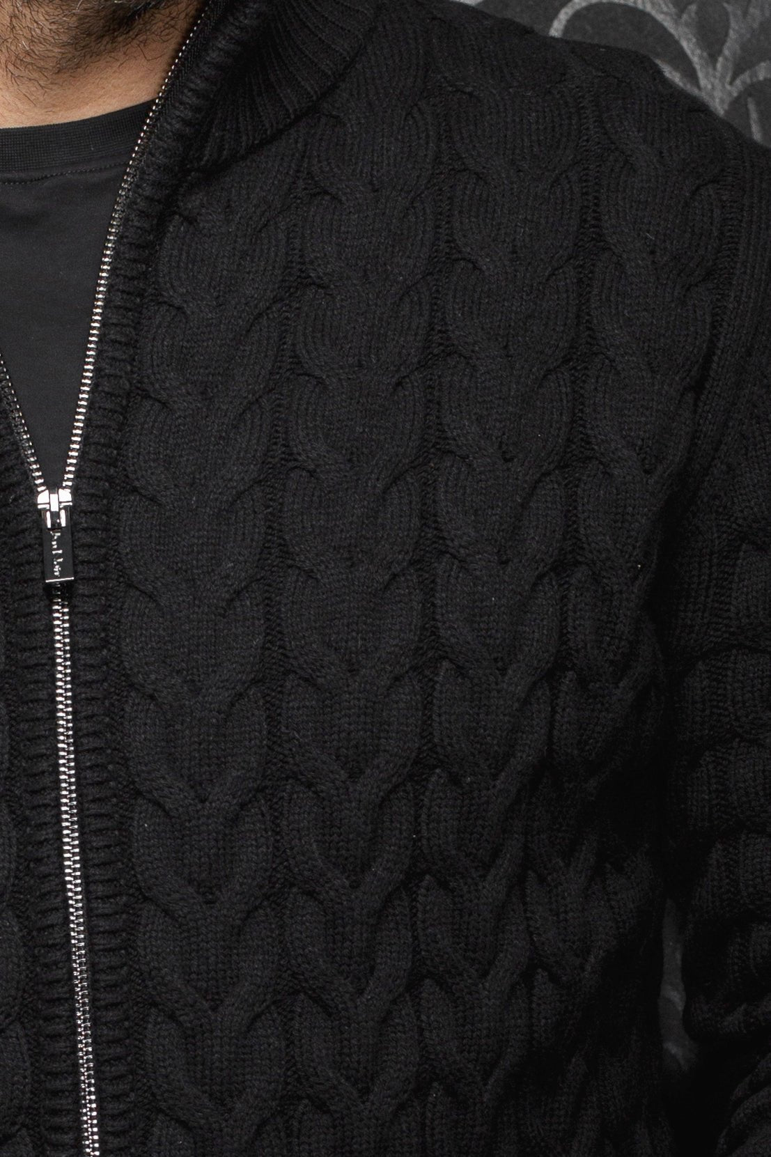 CHANDAIL EN LAINE MÉRINOS | TROMSO, Black - AU NOIR