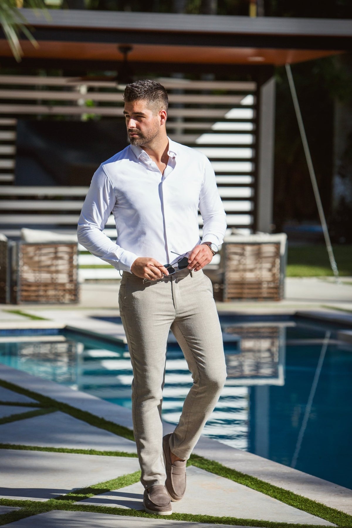 Shirt ALEXANDER - SLD, white - AU NOIR