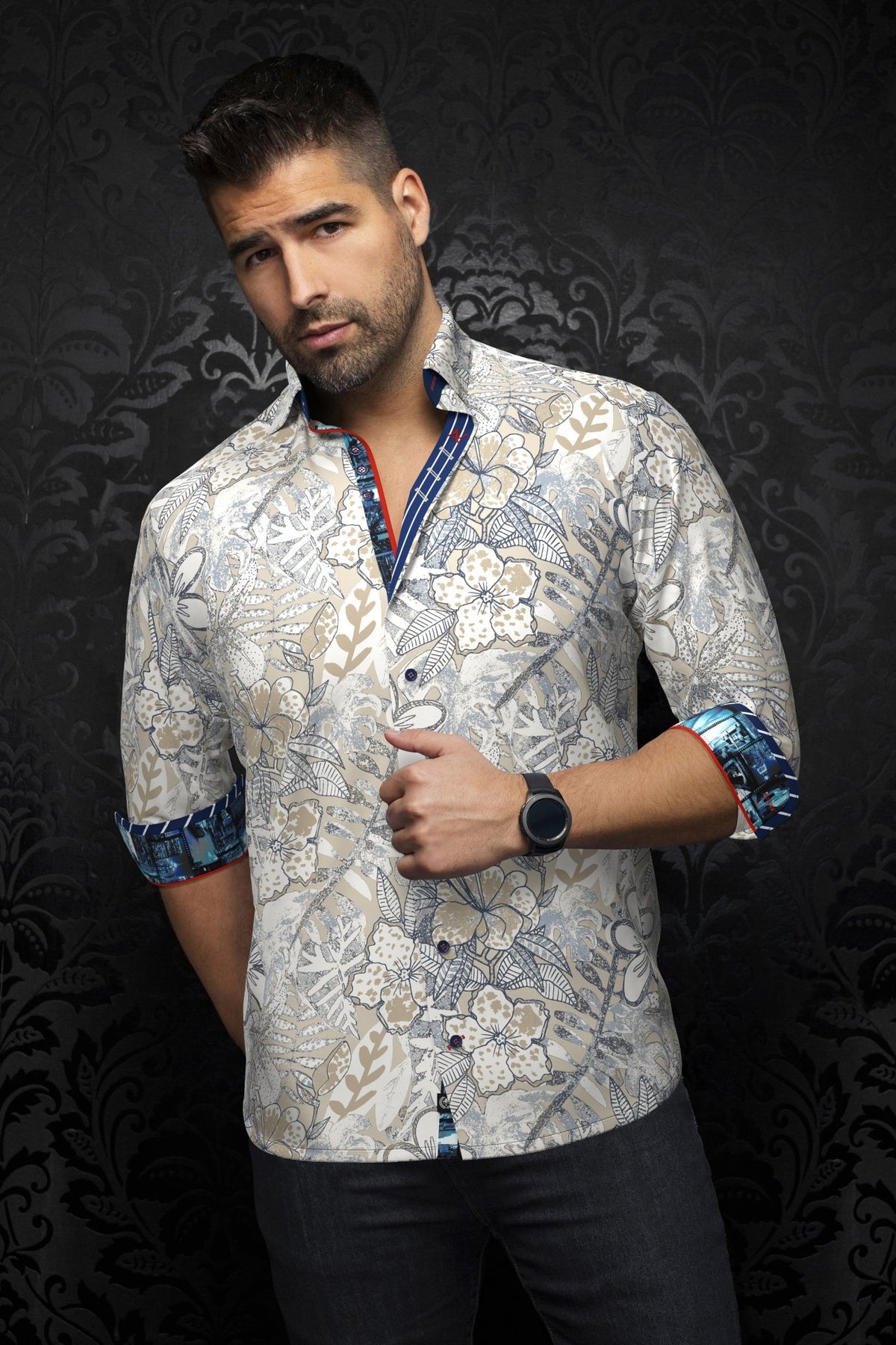 Camisa ALVARADO, Stone - AU NOIR