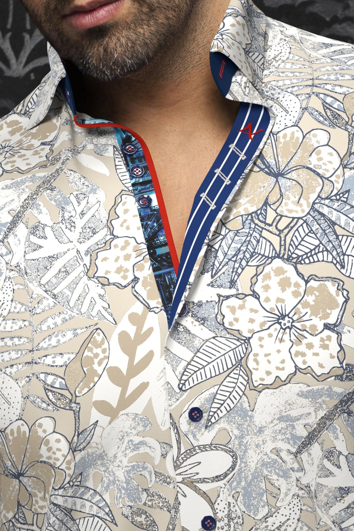 Camisa ALVARADO, Stone - AU NOIR