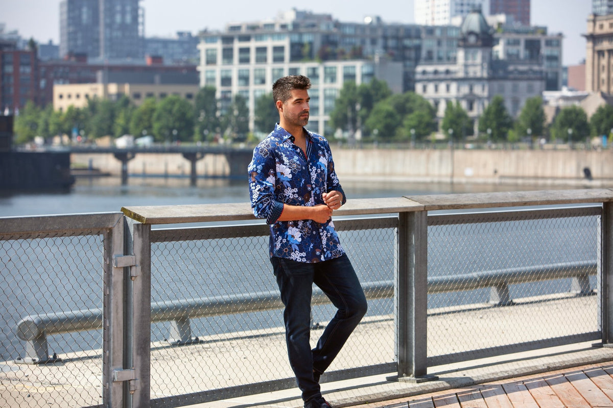 Shirt AMBROSIA, Navy - AU NOIR