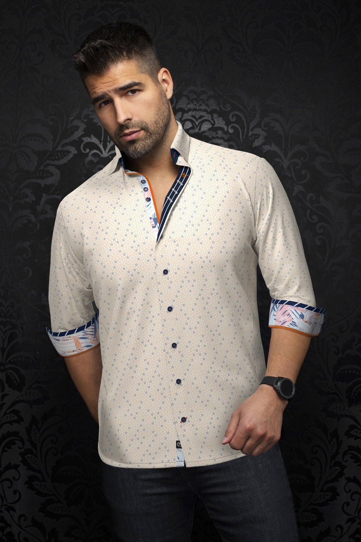 Camisa ATLAS, Naranja - AU NOIR