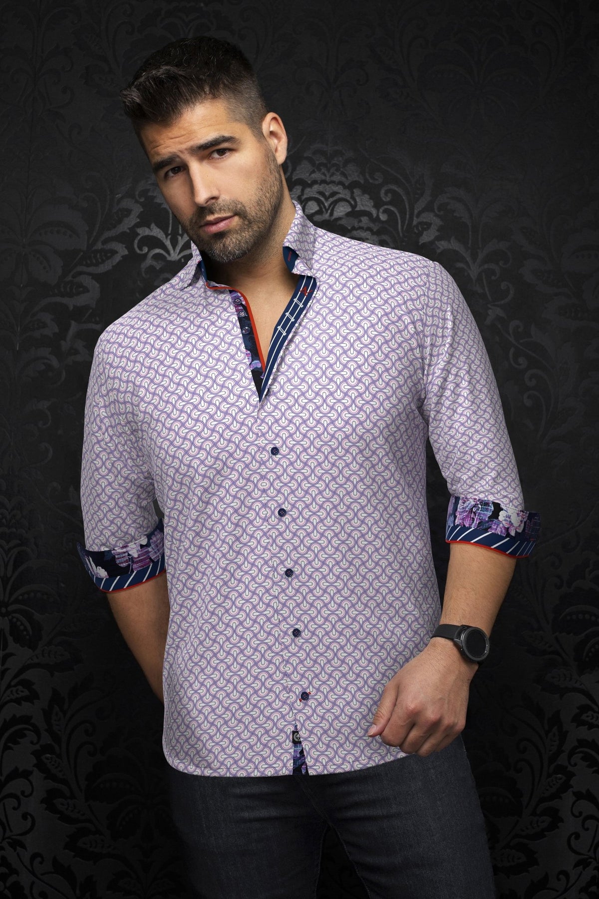 Camisa BOSCO, Lavender - AU NOIR