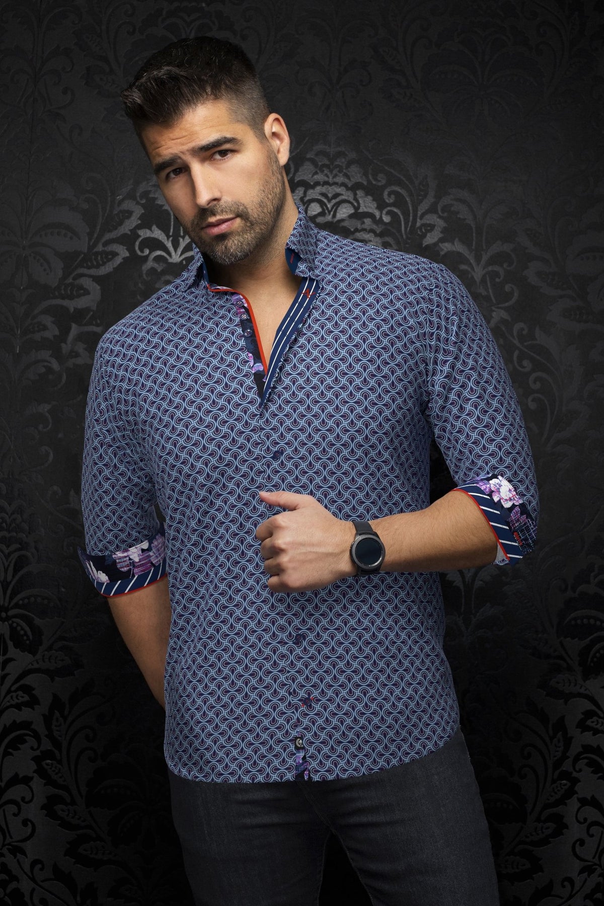 Camisa BOSCO, azul marino - AU NOIR