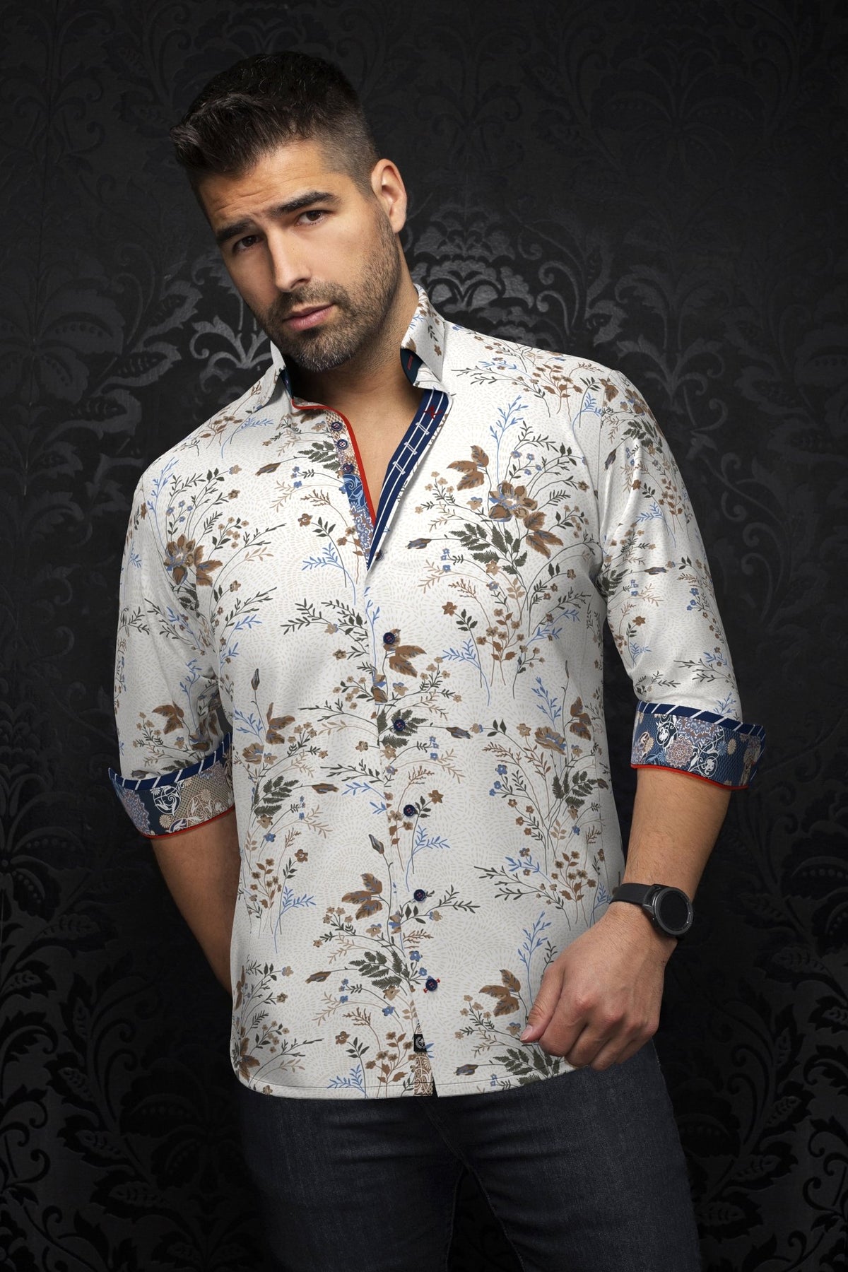 Camisa BRENNER, Stone - AU NOIR