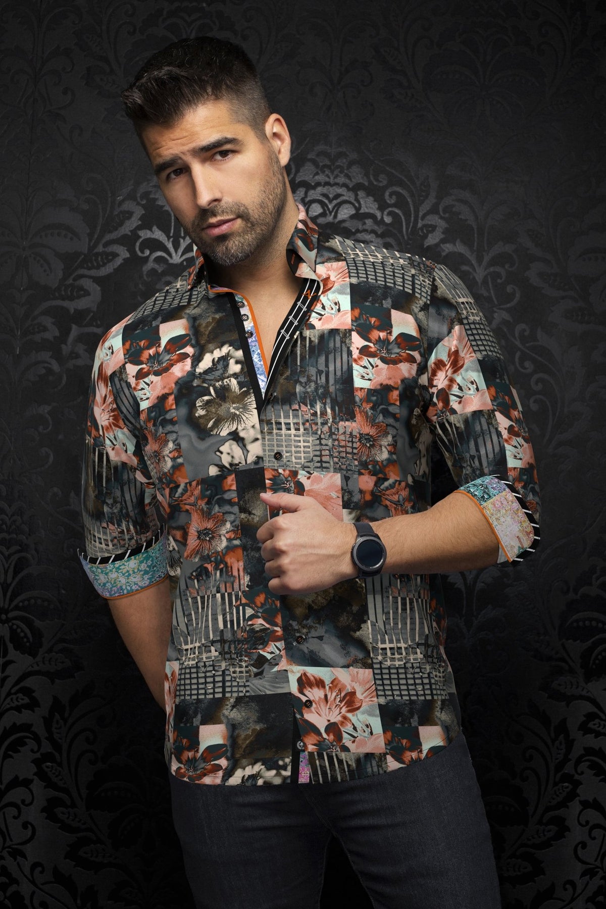 Camisa BRENTANO, Gris - AU NOIR