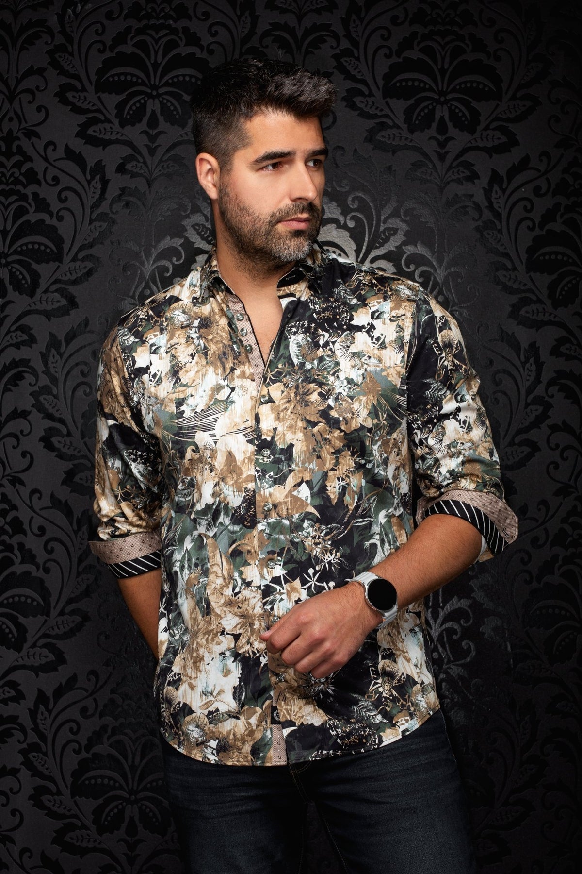 CHEMISE | CHARLTON, Olive - AU NOIR