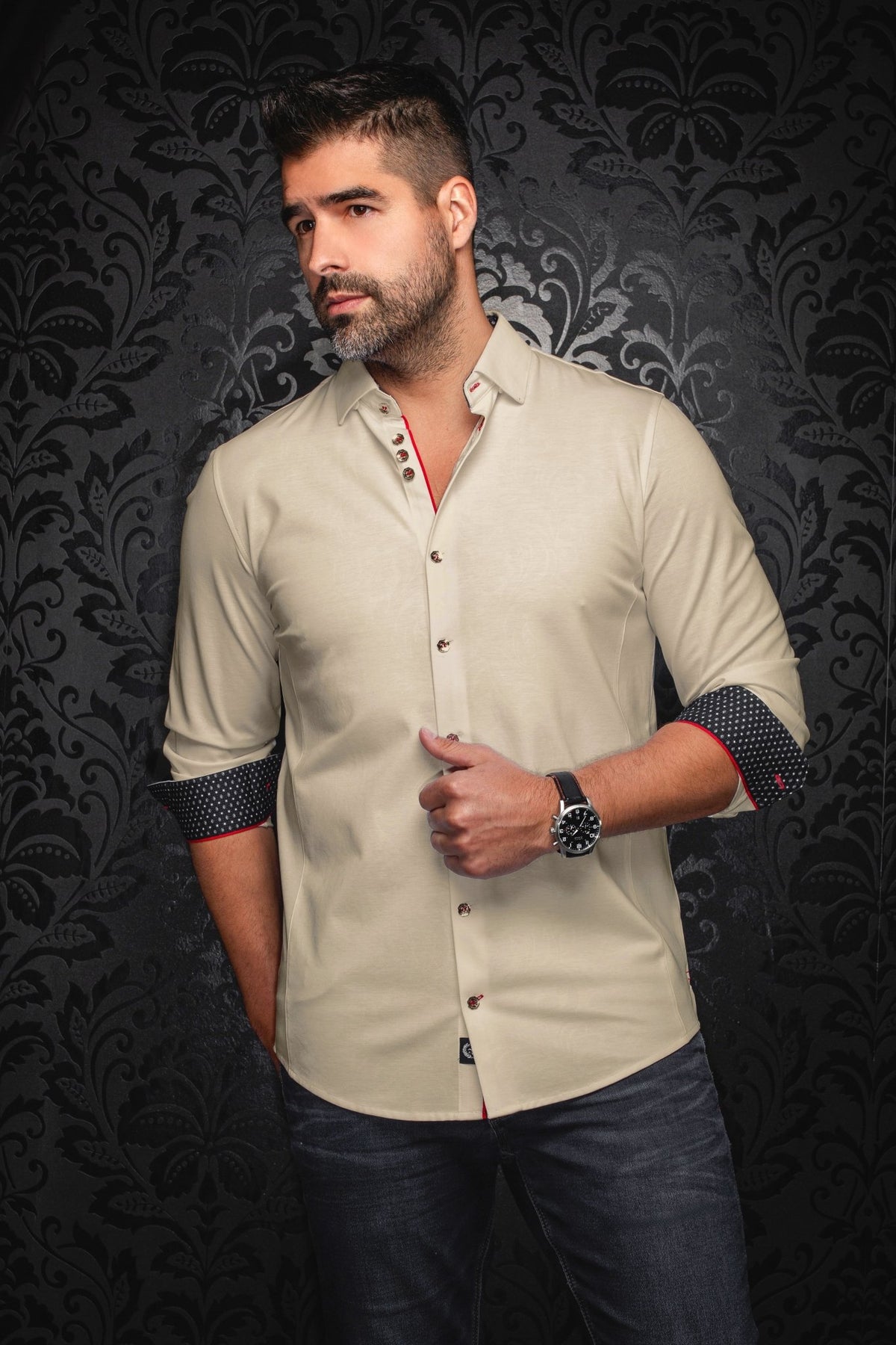 Shirt DUNN, Stone - AU NOIR