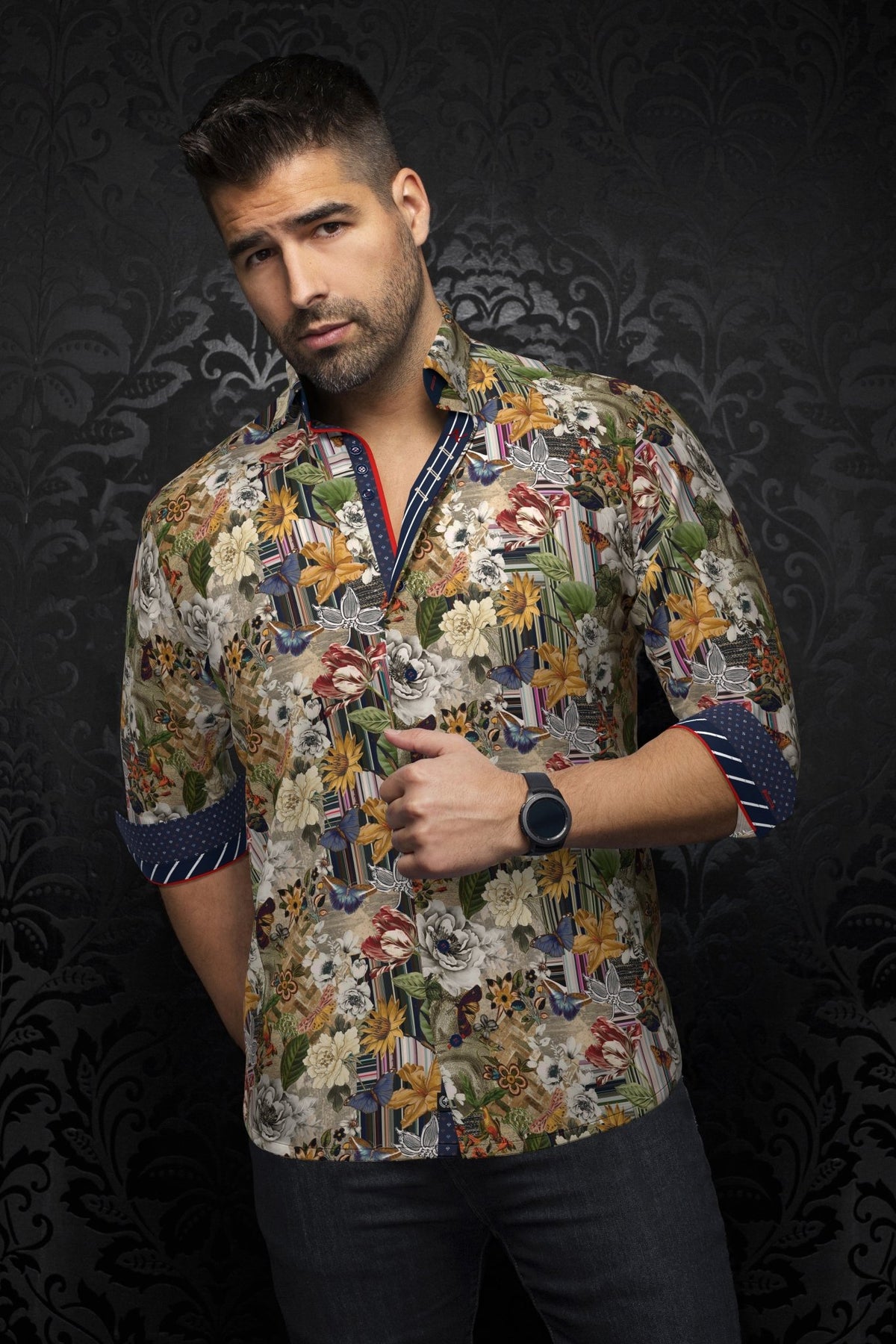 Camisa GANDINI, Stone - AU NOIR