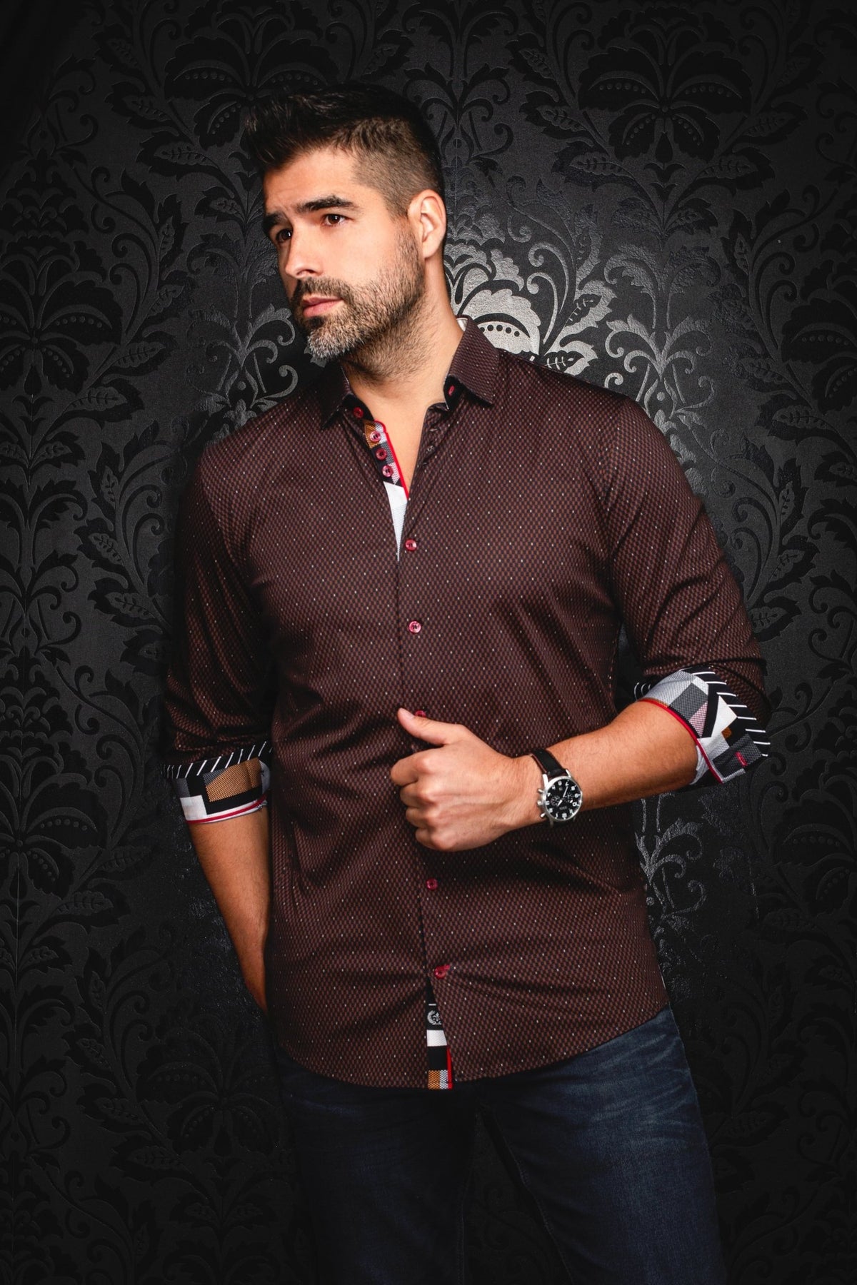 Shirt HOUND, Black Chestnut - AU NOIR