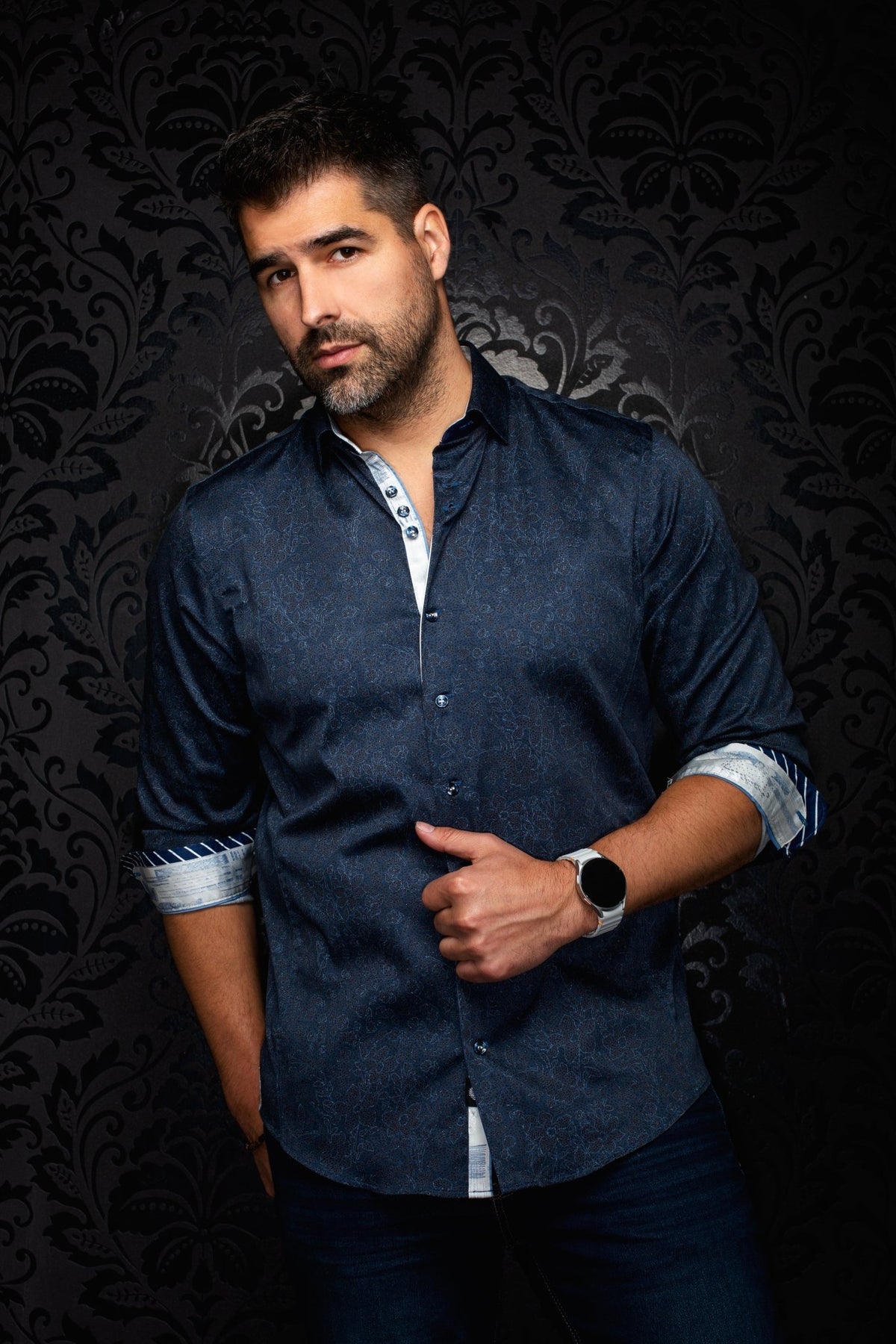 CHEMISE | JARRICK, Navy - AU NOIR
