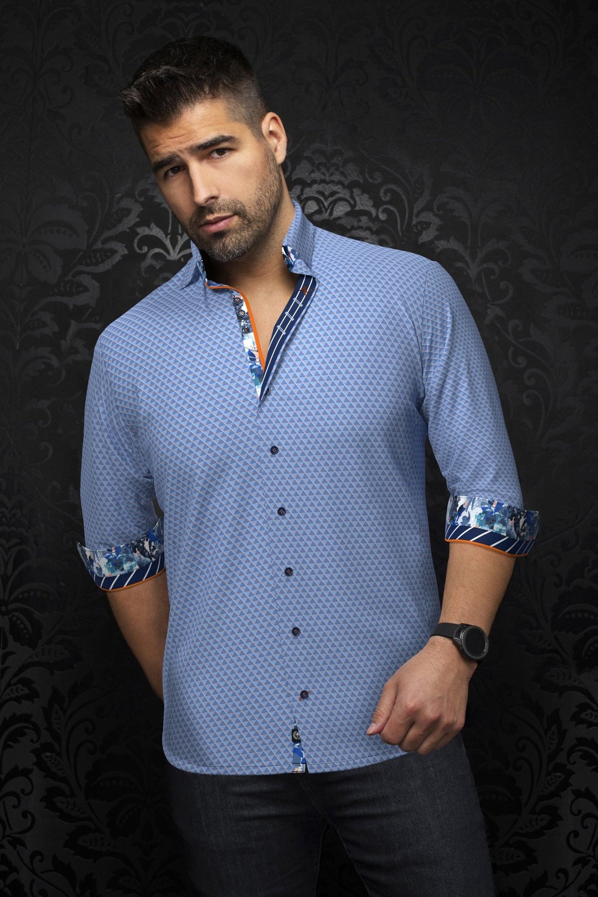 Camisa KADEN, azul claro - AU NOIR