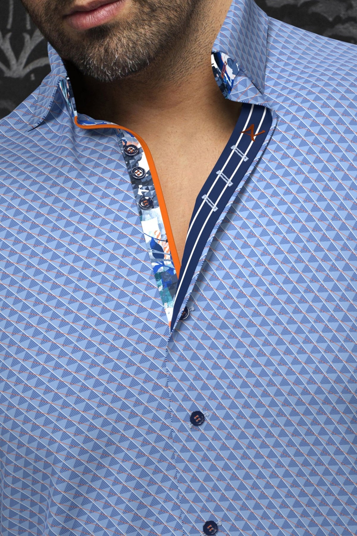 Camisa KADEN, azul claro - AU NOIR