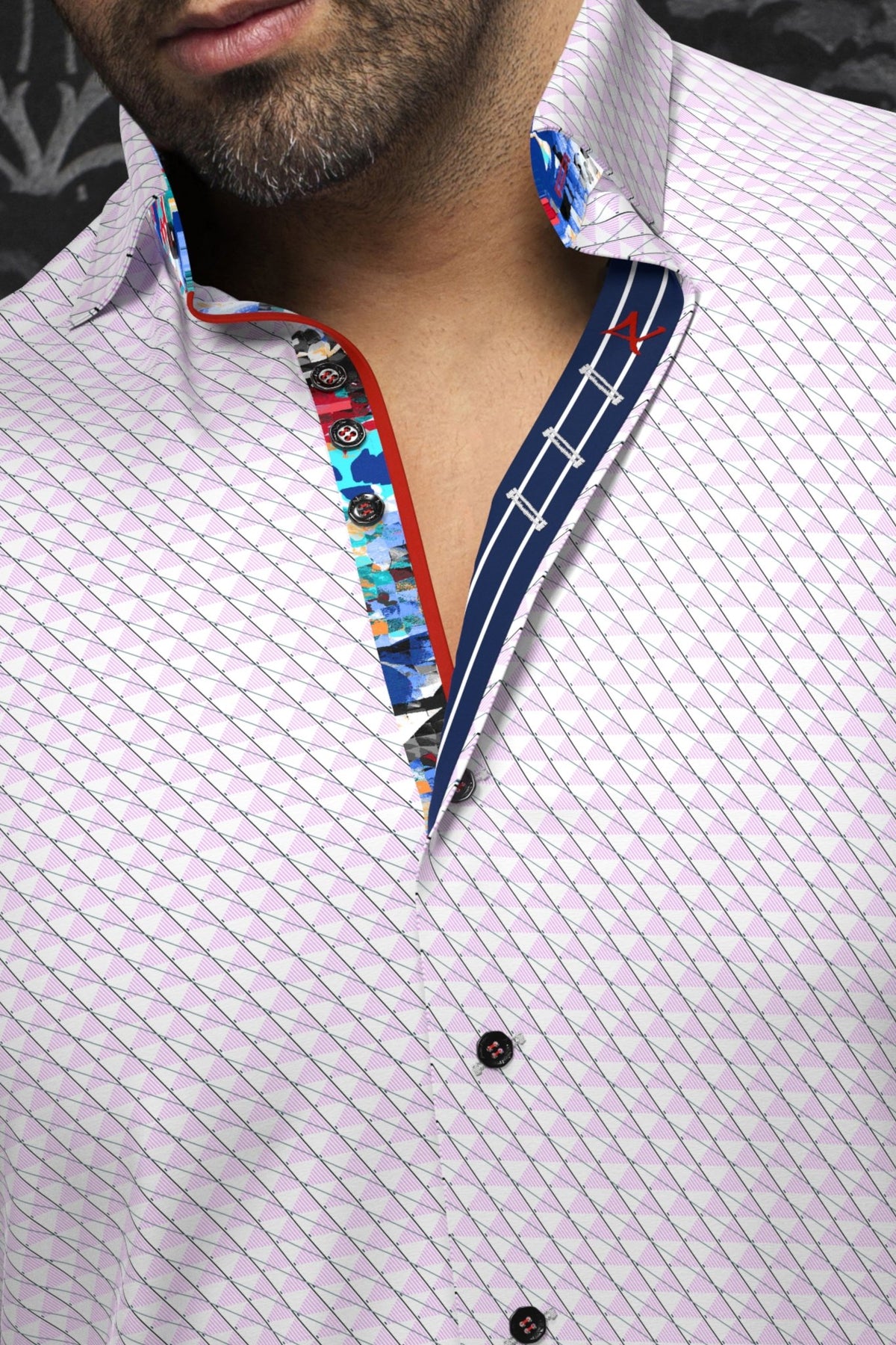 Camisa KADEN, rosa - AU NOIR