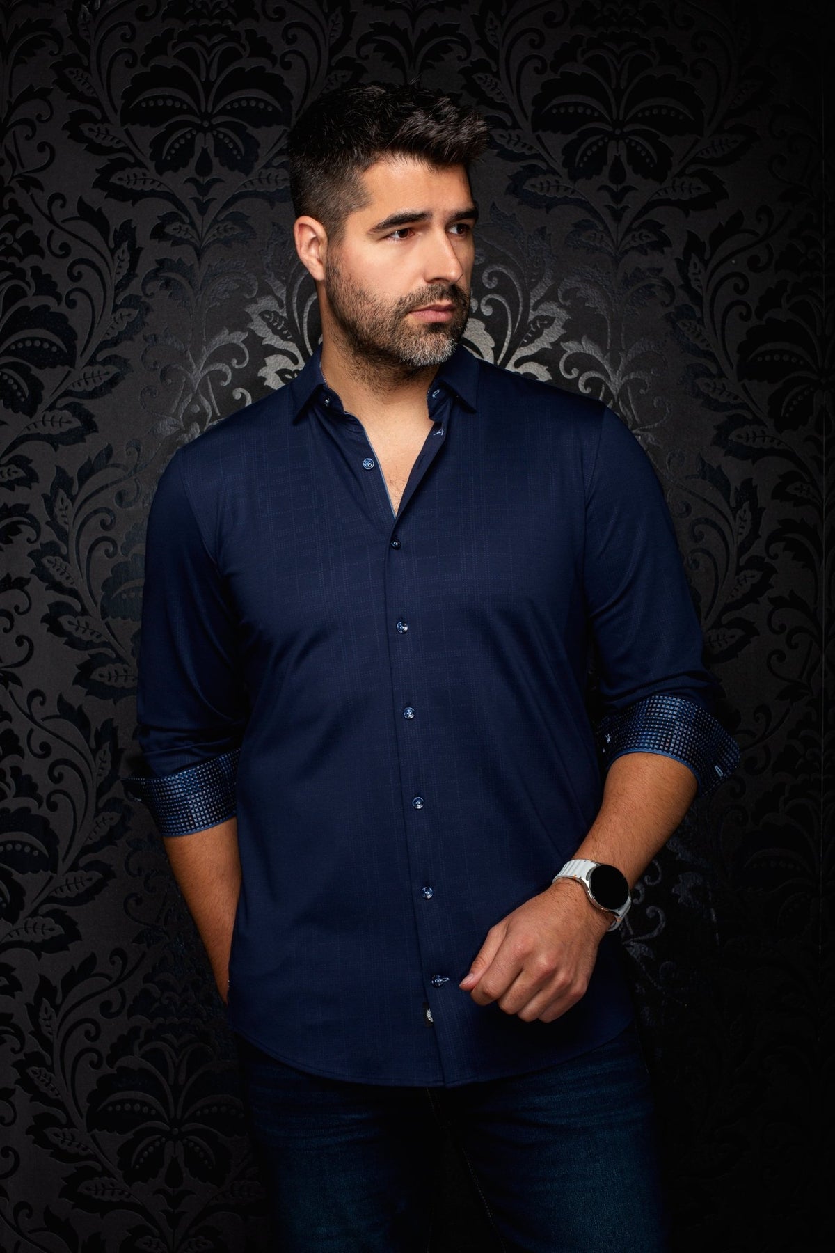 CHEMISE | KAELAN, Navy - AU NOIR