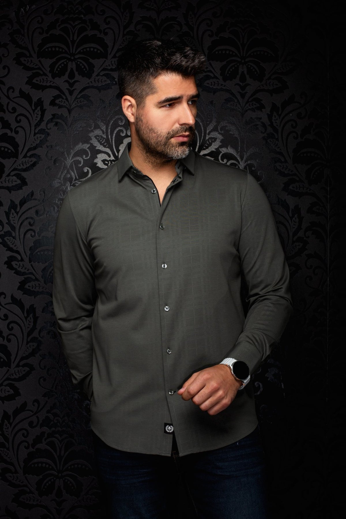 CHEMISE | KAELAN, Olive - AU NOIR