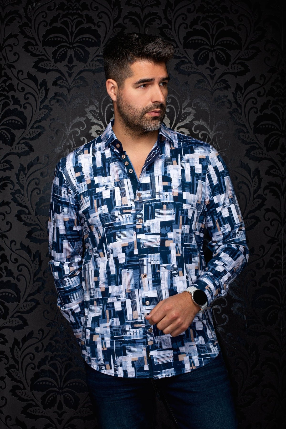 CHEMISE | LAREDO, Navy - AU NOIR