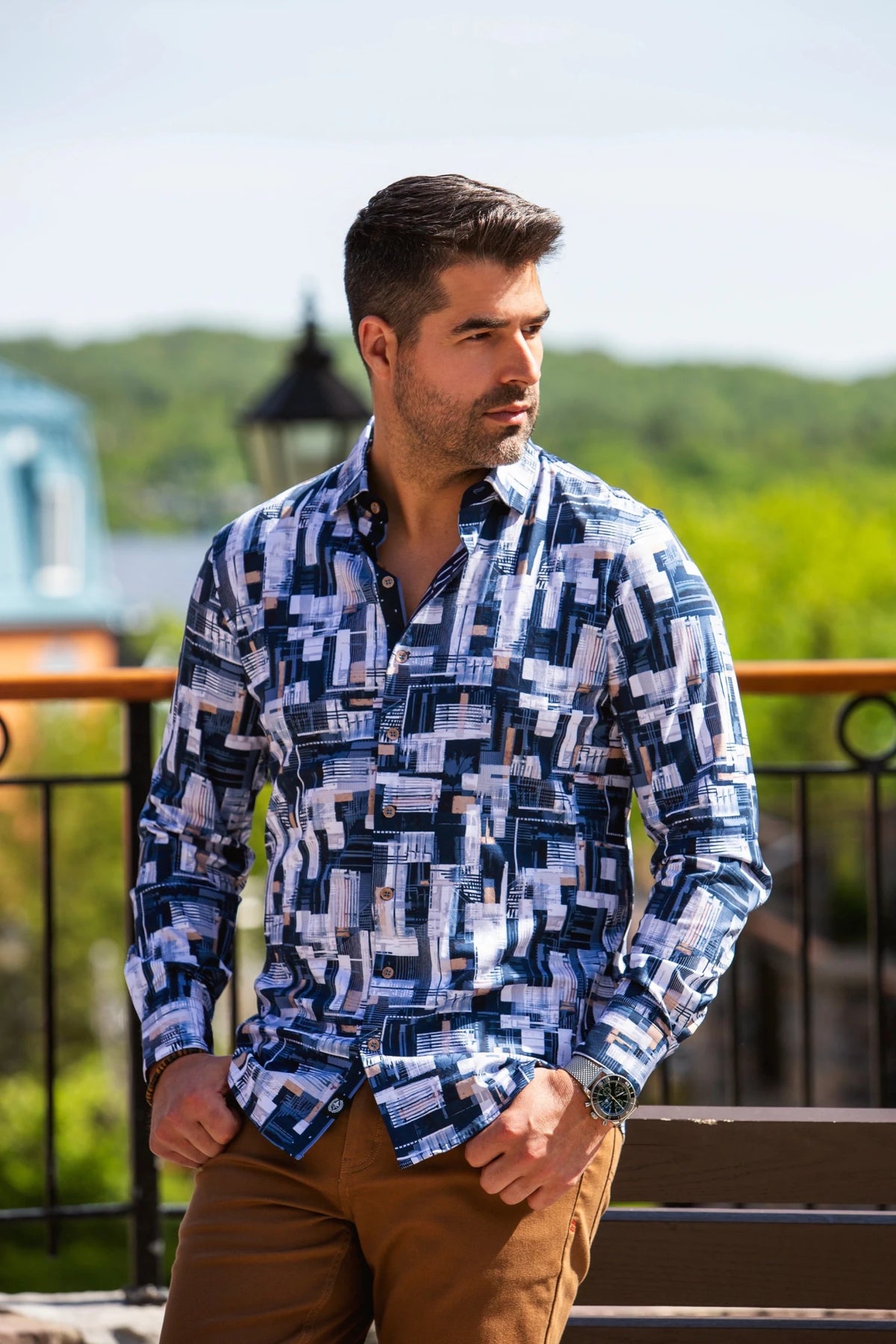 CHEMISE | LAREDO, Navy - AU NOIR