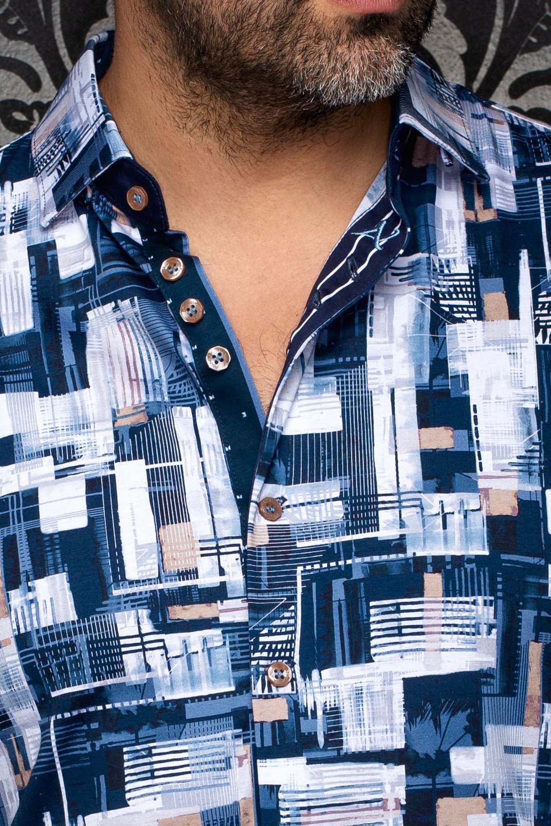 CHEMISE | LAREDO, Navy - AU NOIR