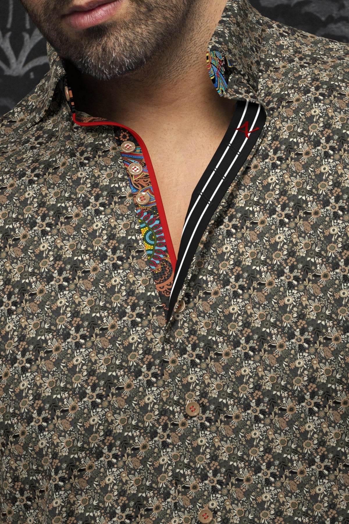 Camisa MADDOX, gris oscuro - AU NOIR