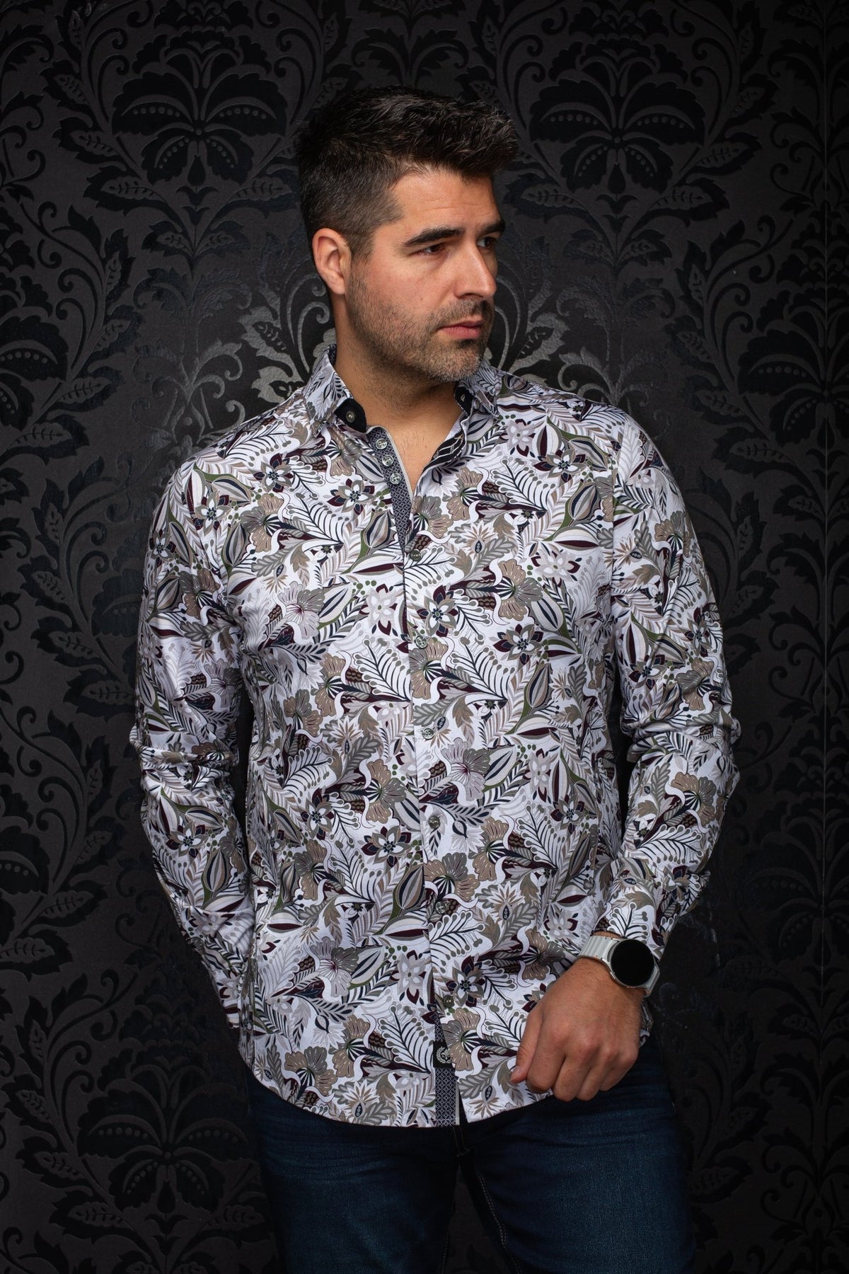 CHEMISE | OSAKA, White Khaki - AU NOIR