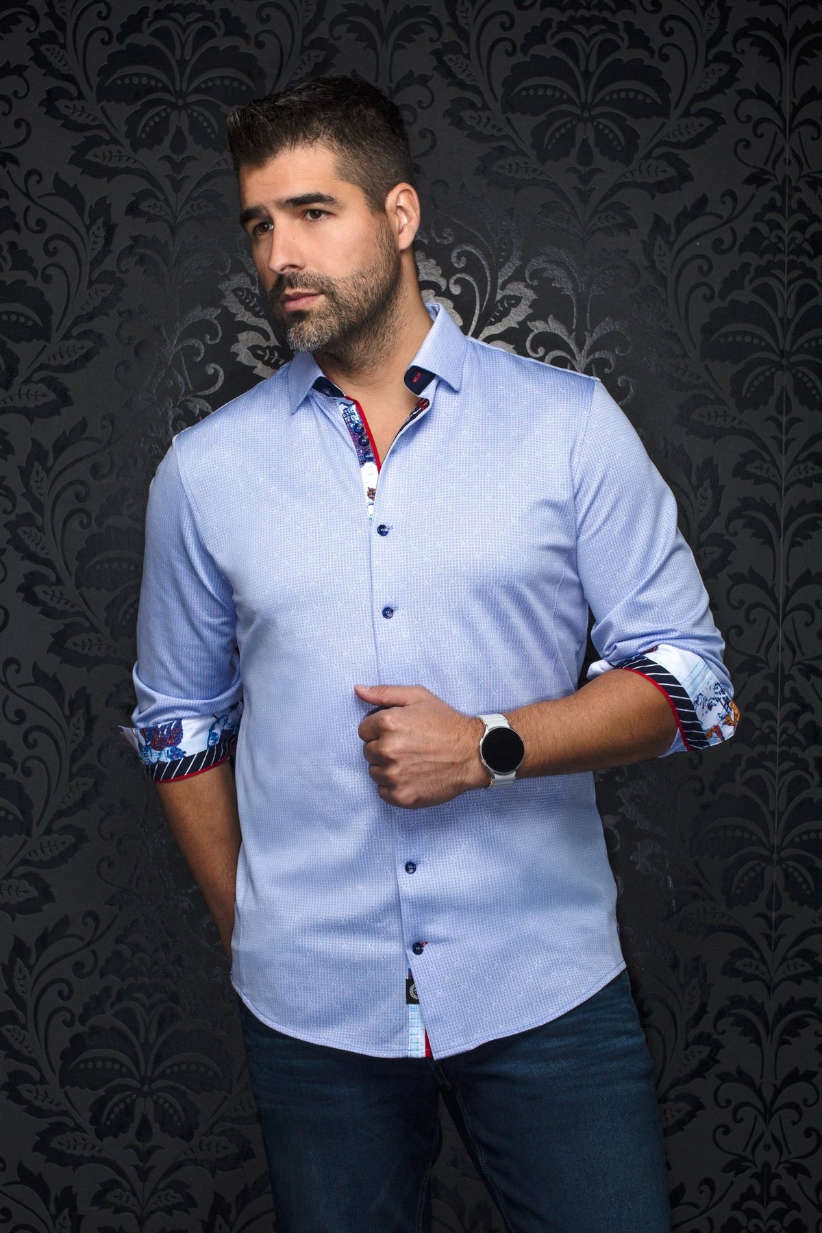 CHEMISE | PALMA, Light Blue - AU NOIR