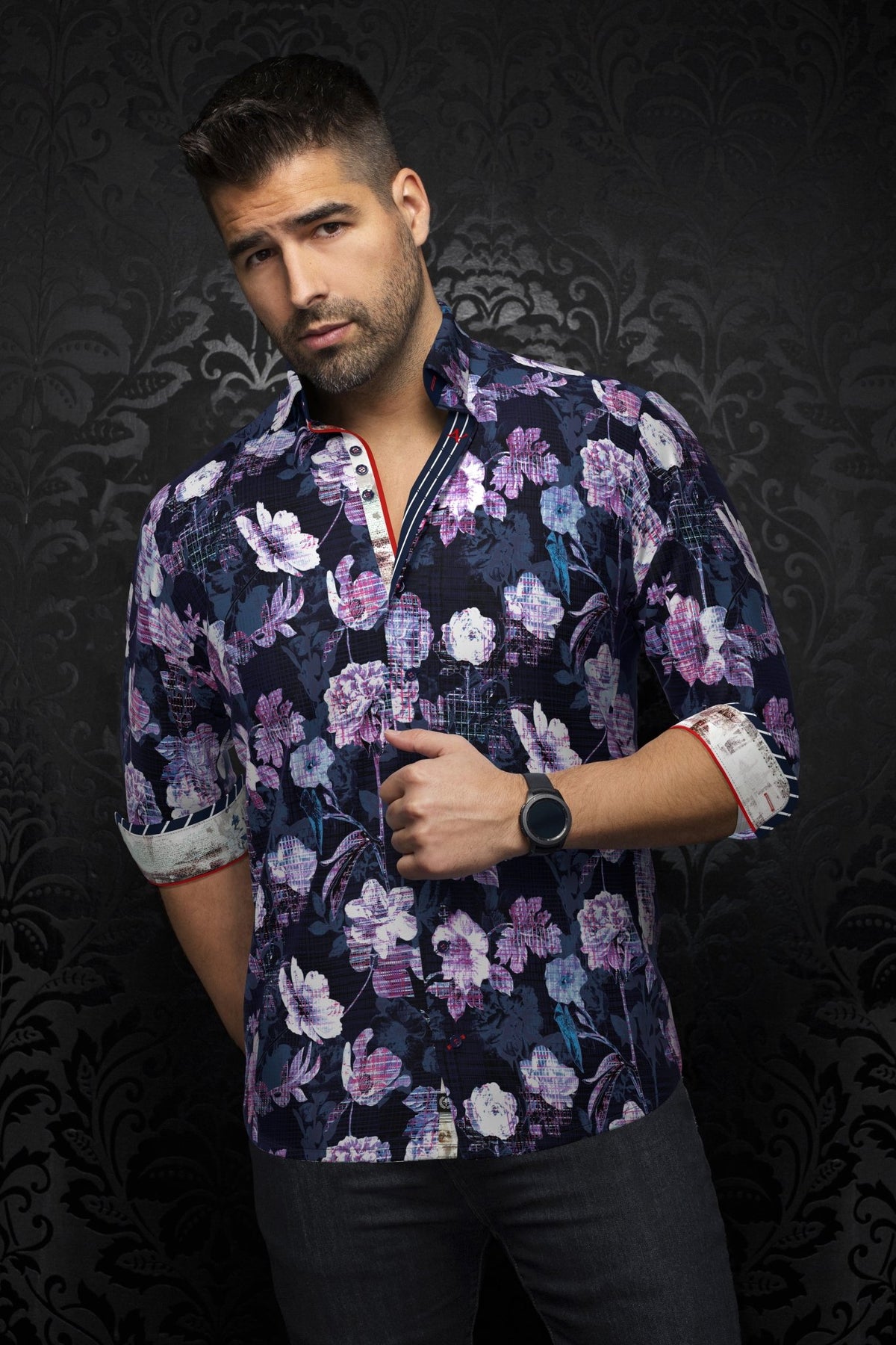 Camisa PEYLON, Morado - AU NOIR