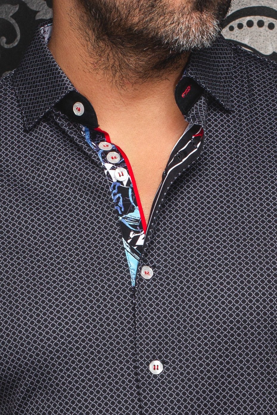 Shirt SUNDANCE, Black Grey - AU NOIR