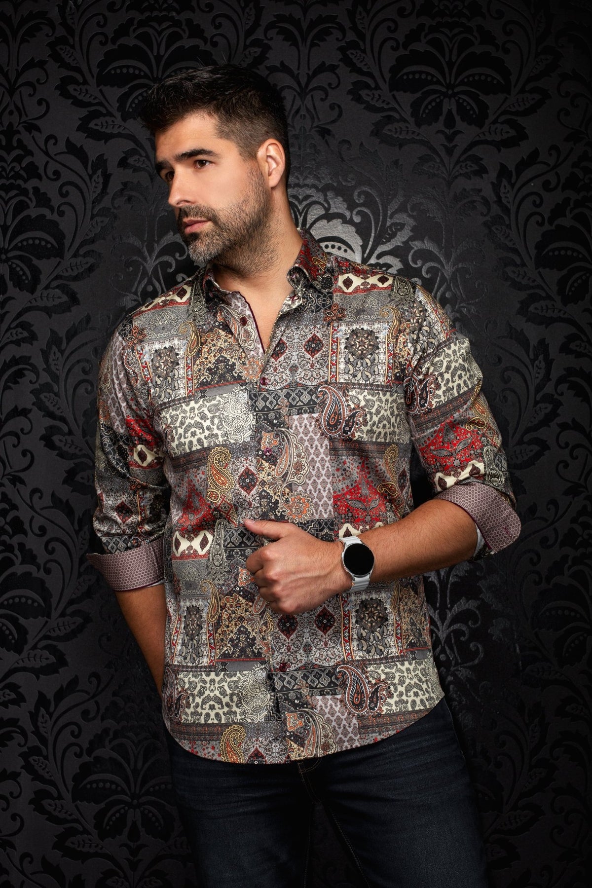 CHEMISE | TITAN, Grey Orange - AU NOIR
