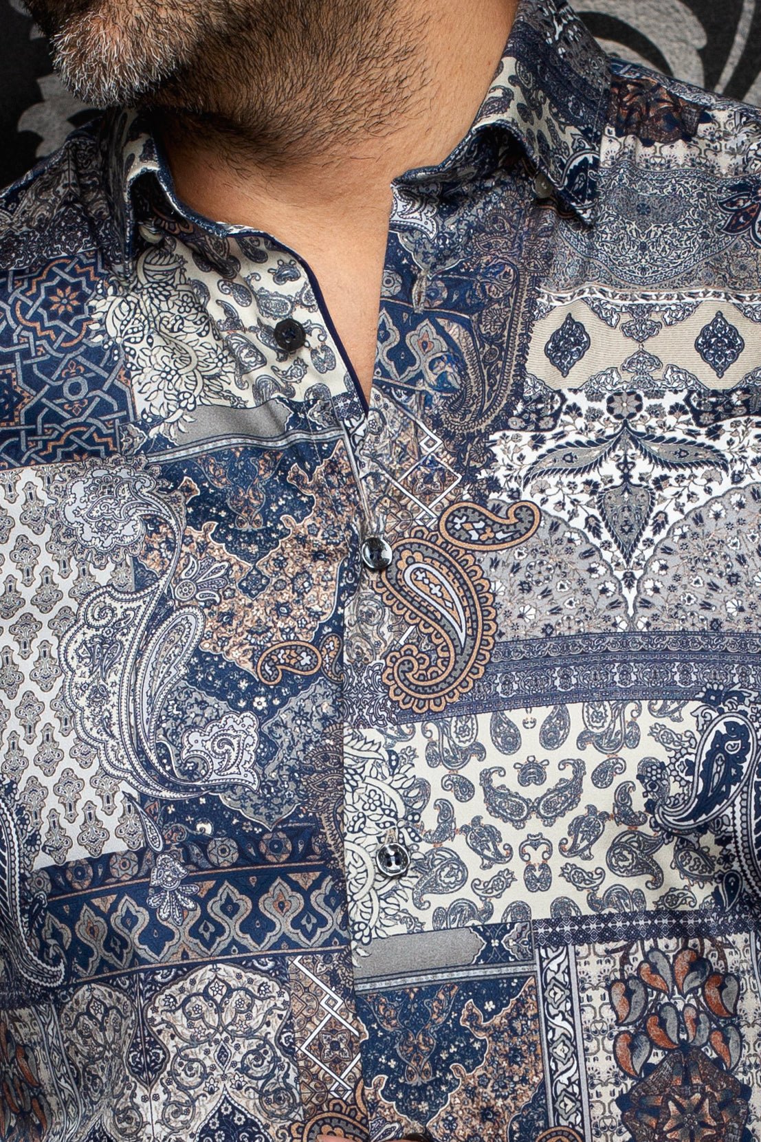 CHEMISE | TITAN, Navy Taupe - AU NOIR