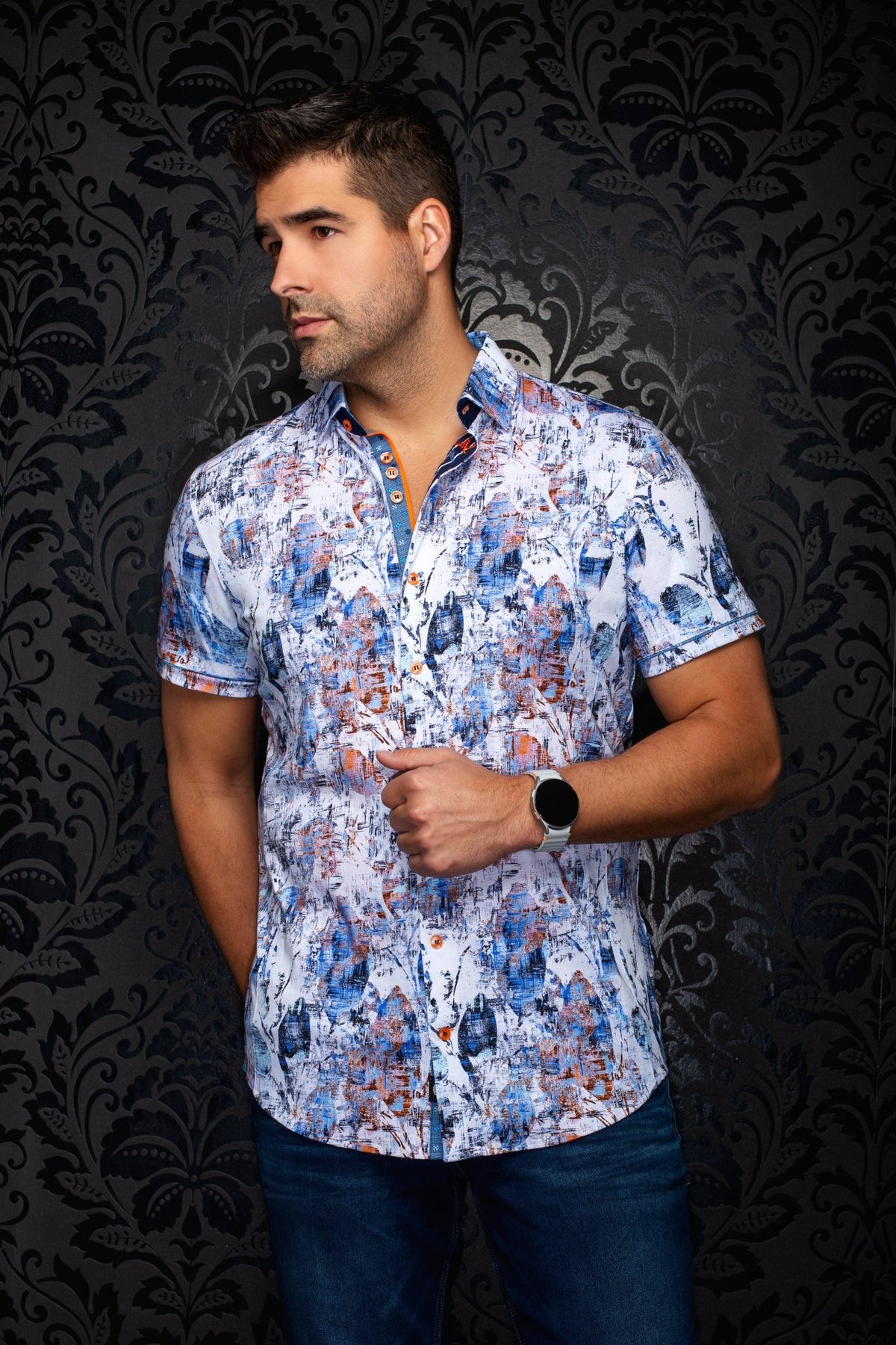 MANCHES COURTES EXTENSIBLE | VENICE, White multi - AU NOIR
