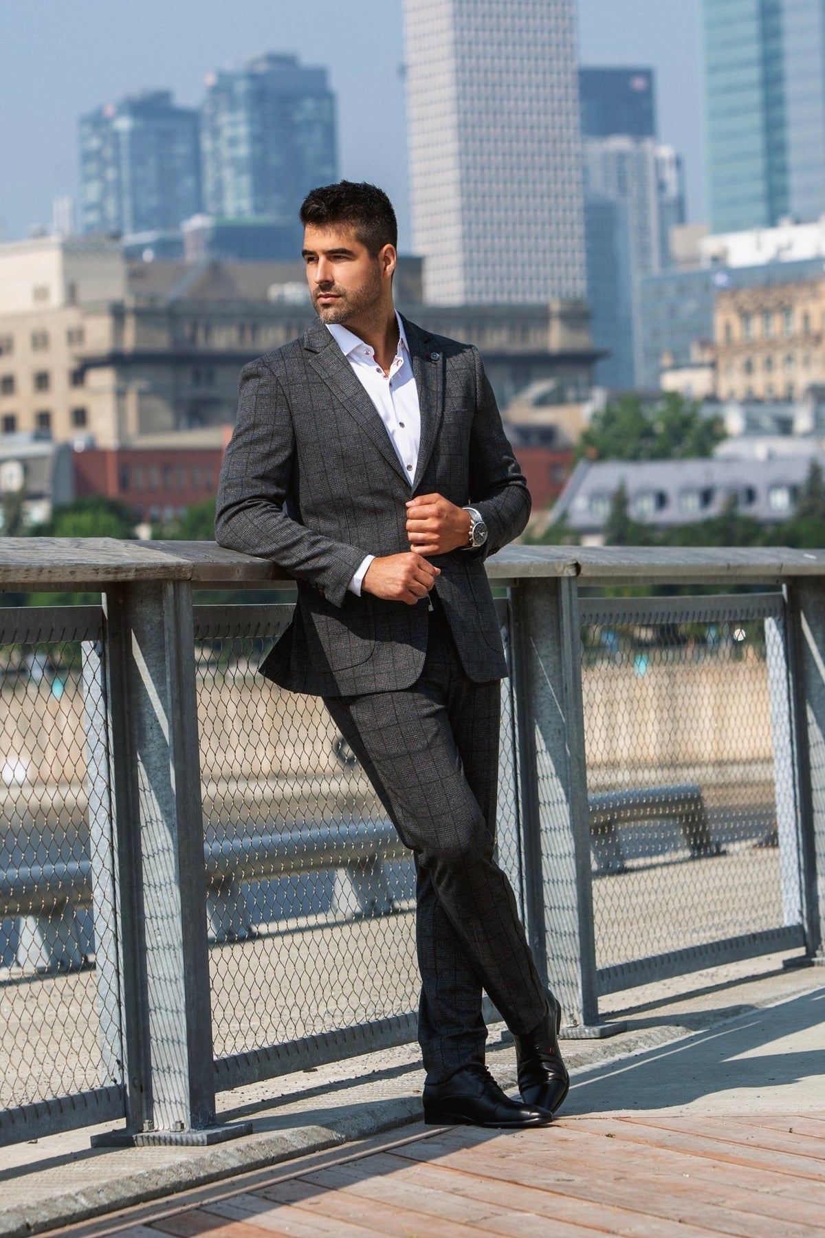 PANTS WEAVING - WESSON, Black - AU NOIR