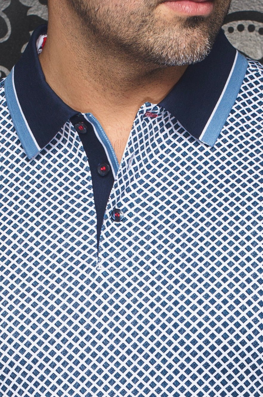 POLO | FAIRMONT, Blanco Azul marino - AU NOIR