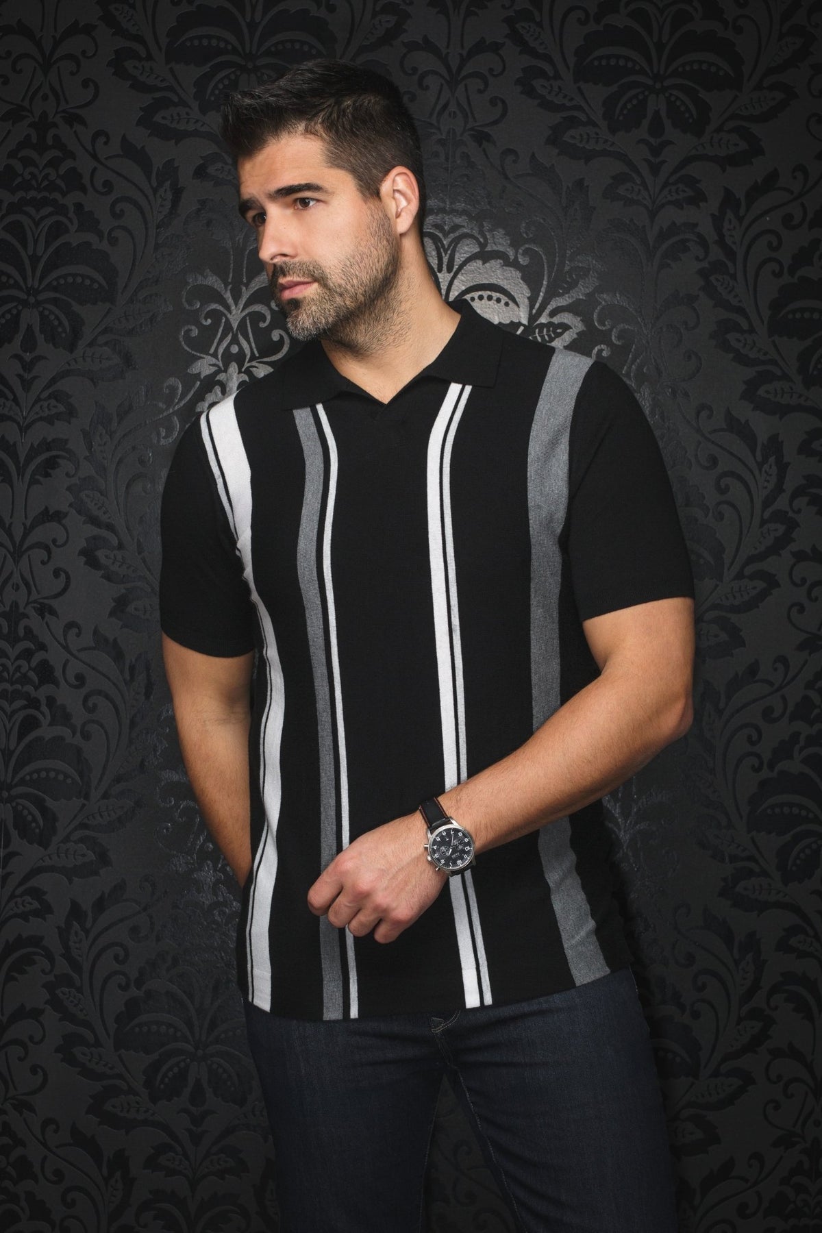 POLO DE LANA MERINA | AVERY, Negro - AU NOIR