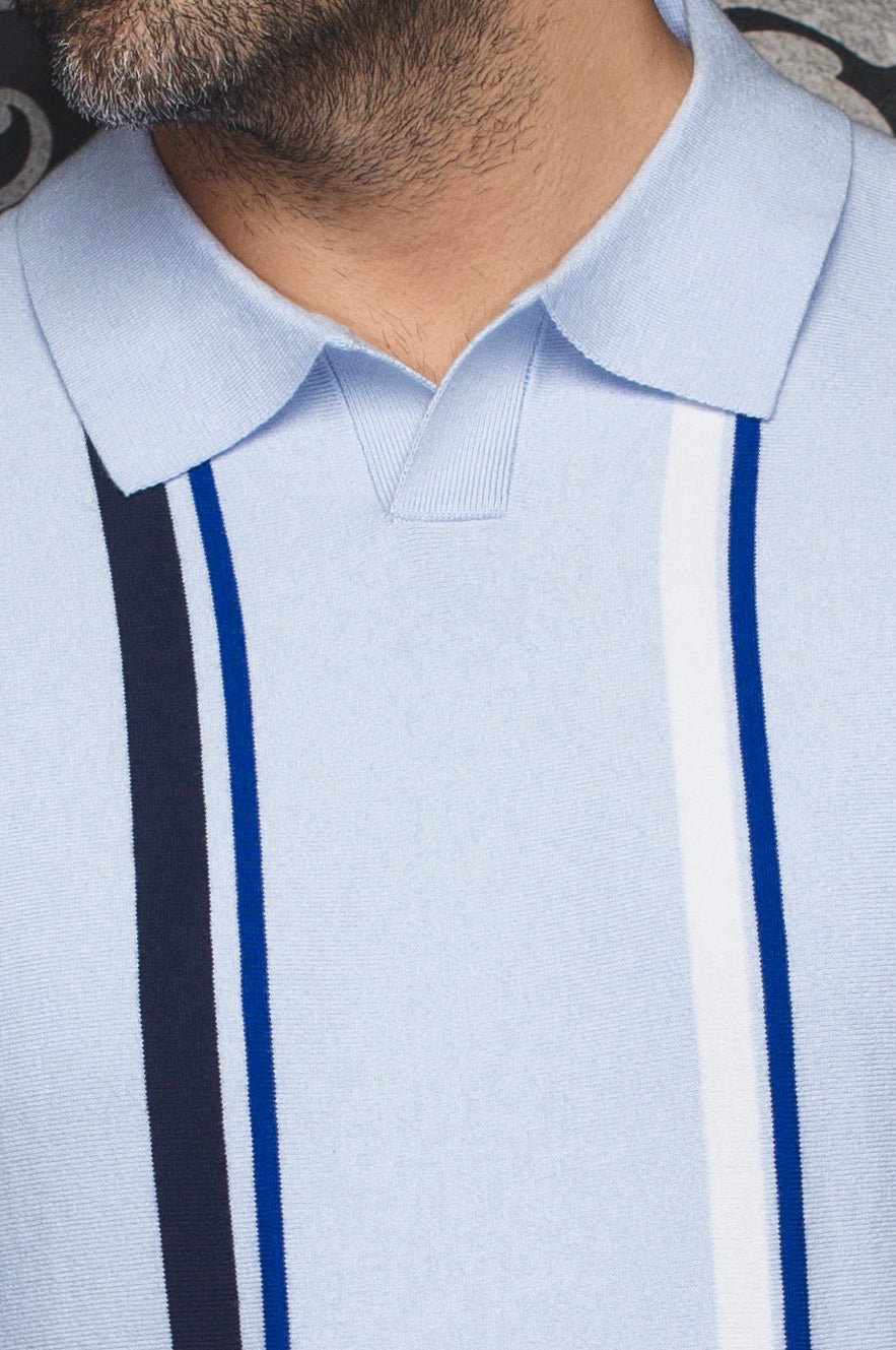 POLO DE LANA MERINO | AVERY, azul claro - AU NOIR