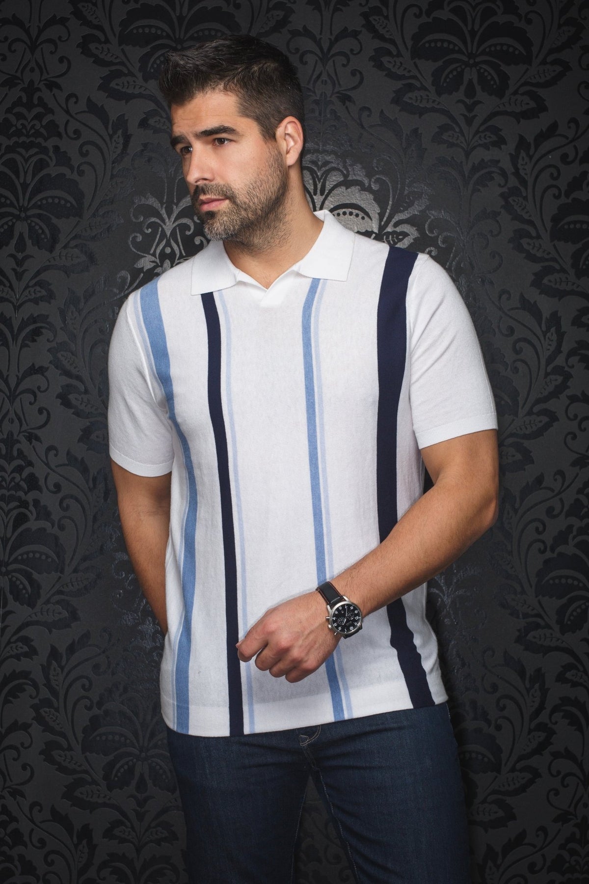 POLO DE LANA MERINO | AVERY, Blanco - AU NOIR