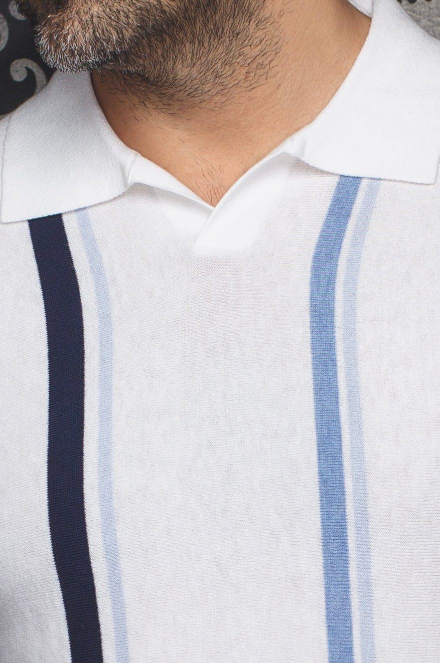 POLO DE LANA MERINO | AVERY, Blanco - AU NOIR
