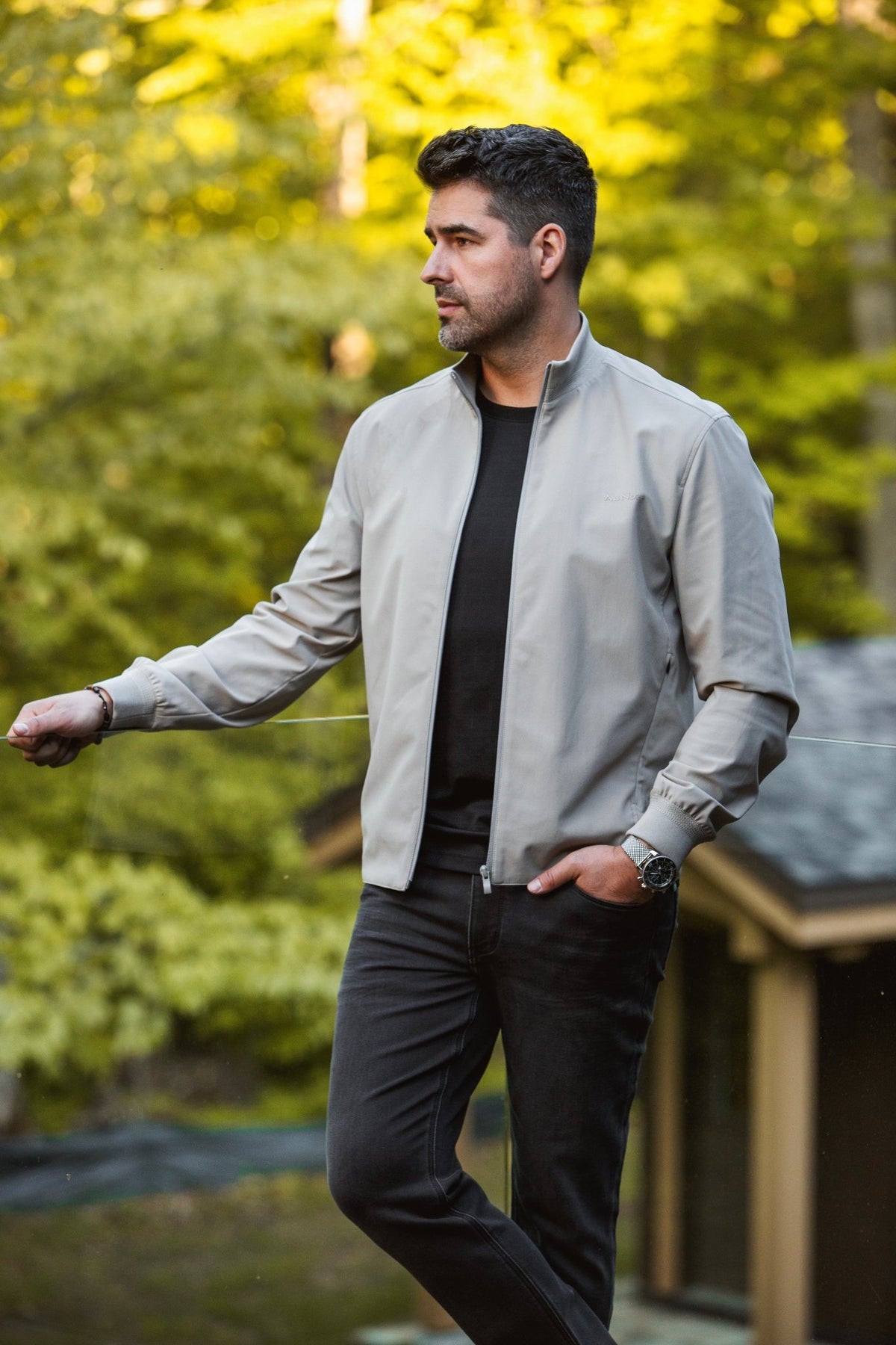 Veste Bomber | LIMAO-MAXWELL, Khaki - AU NOIR