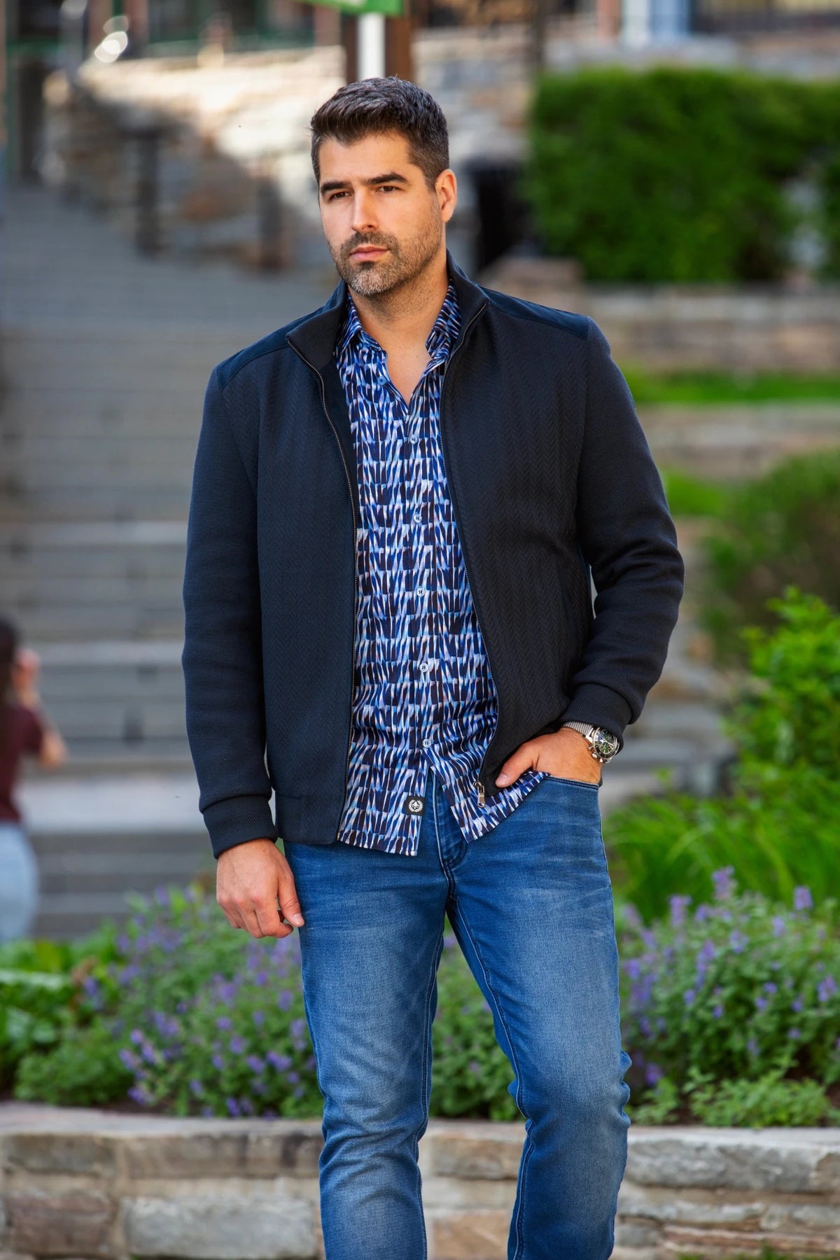Veste Bomber | NILES, Navy - AU NOIR
